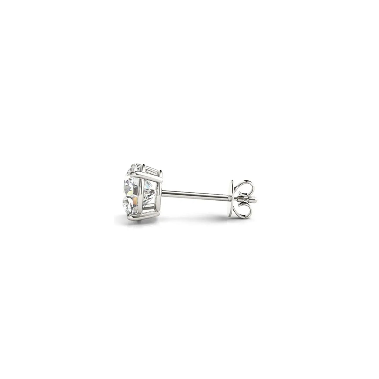 1 1/2 cttw Certified IGI Lab Grown Round Diamond Earrings 14k White Gold (G/VS2) RCJ Earrings CELESTIA LUXE JEWELLERS