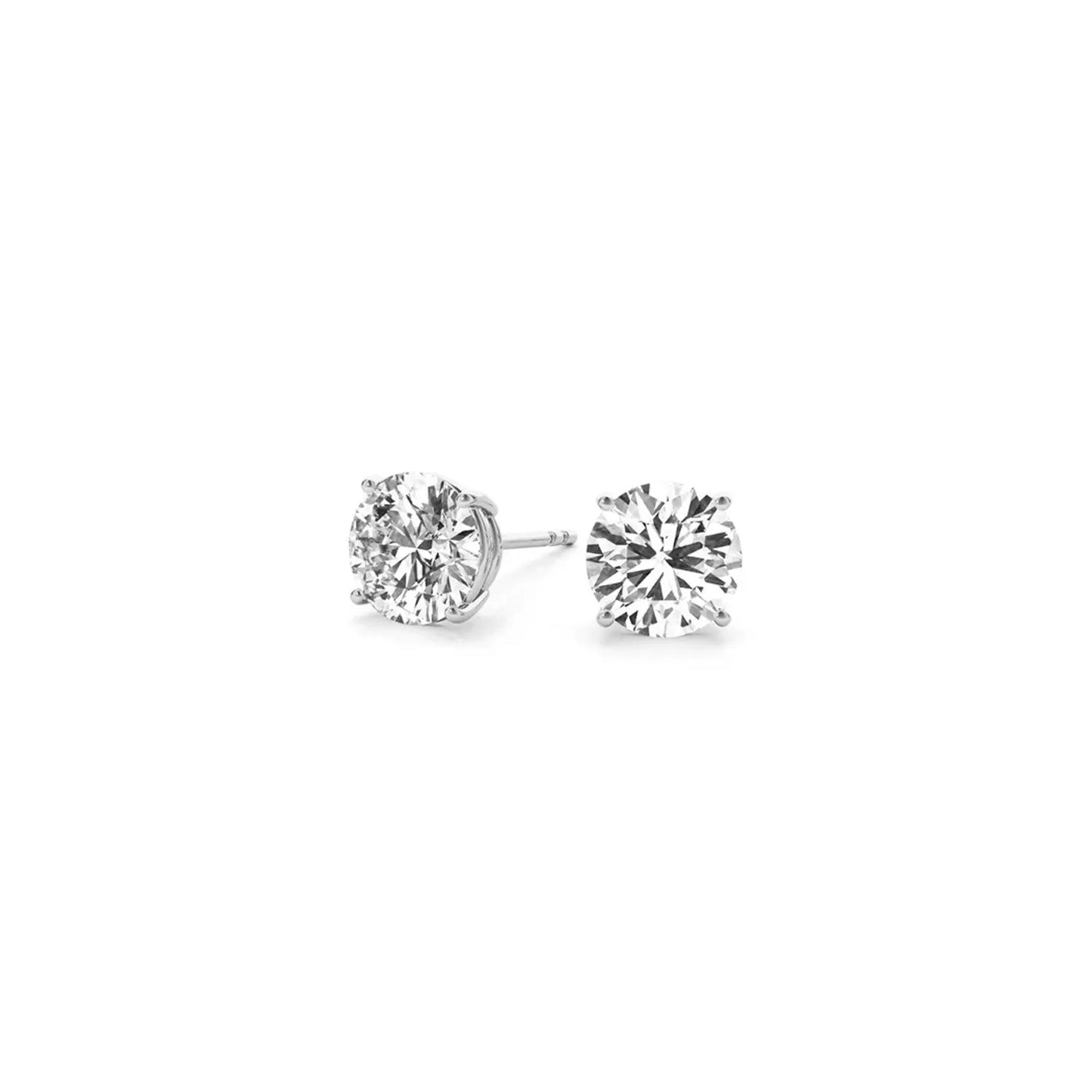 1 1/2 cttw Certified IGI Lab Grown Round Diamond Earrings 14k White Gold (G/VS2) RCJ Earrings CELESTIA LUXE JEWELLERS