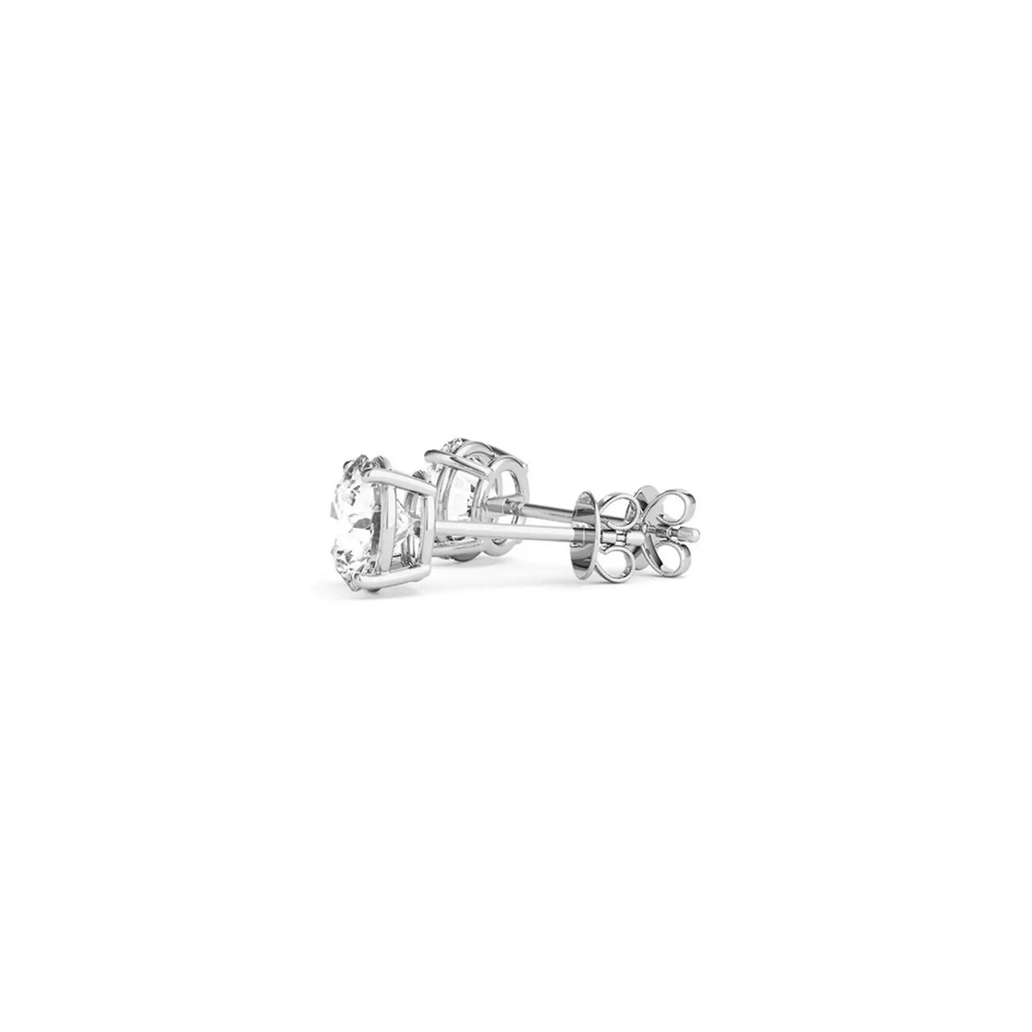 1 1/2 cttw Certified IGI Lab Grown Round Diamond Earrings 14k White Gold (G/VS2) RCJ Earrings CELESTIA LUXE JEWELLERS