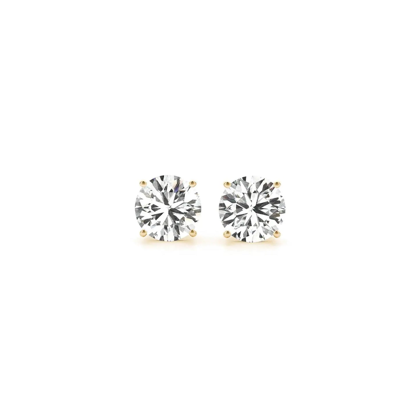 1 1/2 cttw Certified IGI Lab Grown Round Diamond Earrings 14k Yellow Gold(G/VS2) RCJ Earrings CELESTIA LUXE JEWELLERS