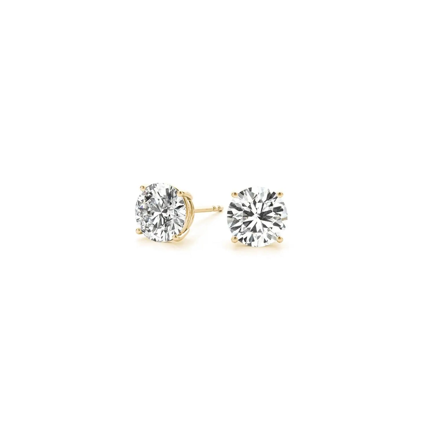 1 1/2 cttw Certified IGI Lab Grown Round Diamond Earrings 14k Yellow Gold(G/VS2) RCJ Earrings CELESTIA LUXE JEWELLERS