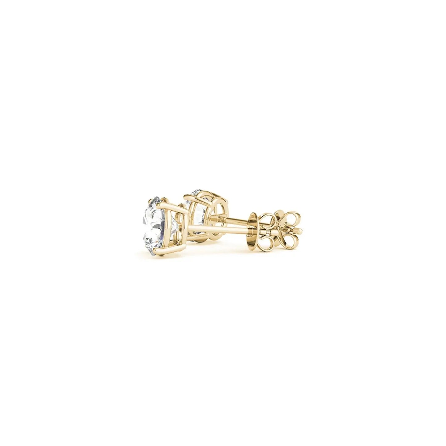 1 1/2 cttw Certified IGI Lab Grown Round Diamond Earrings 14k Yellow Gold(G/VS2) RCJ Earrings CELESTIA LUXE JEWELLERS
