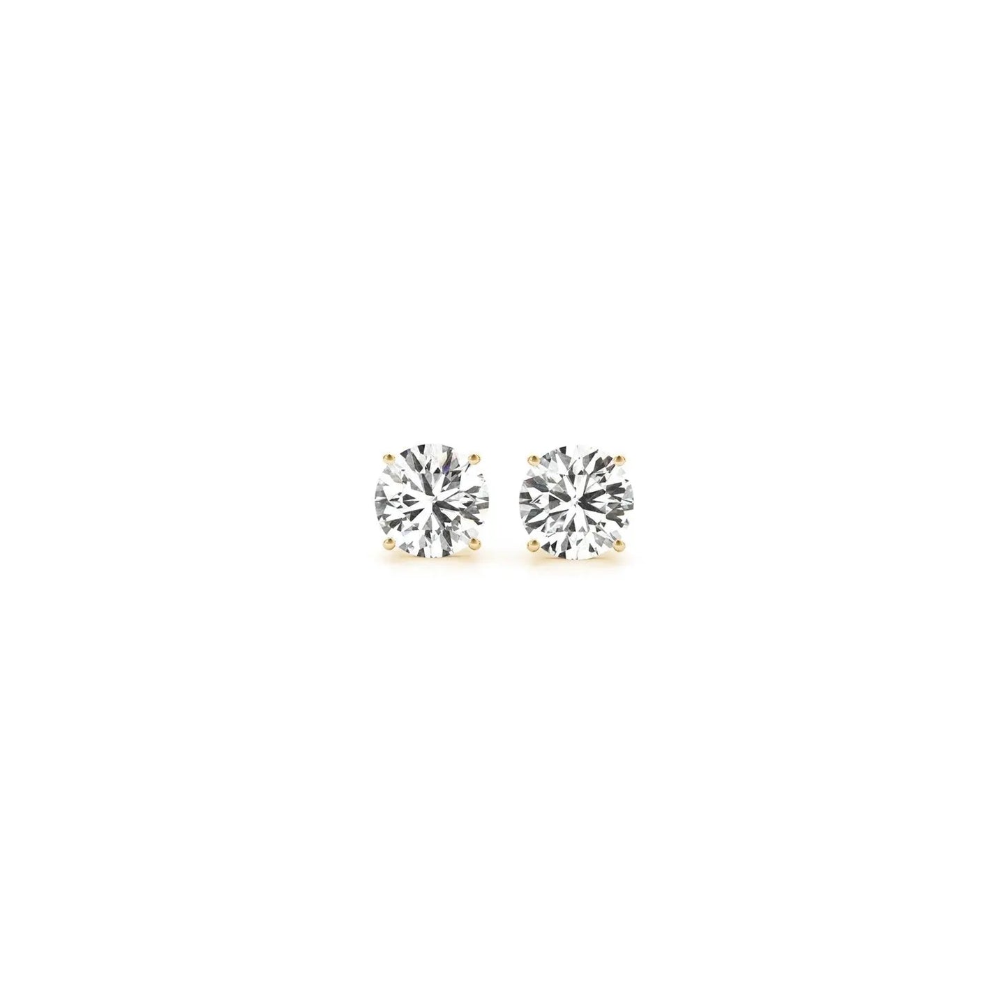 1/2 cttw Lab Grown Round Diamond Stud Earrings 14k Yellow Gold (G/VS2) RCJ Earrings CELESTIA LUXE JEWELLERS