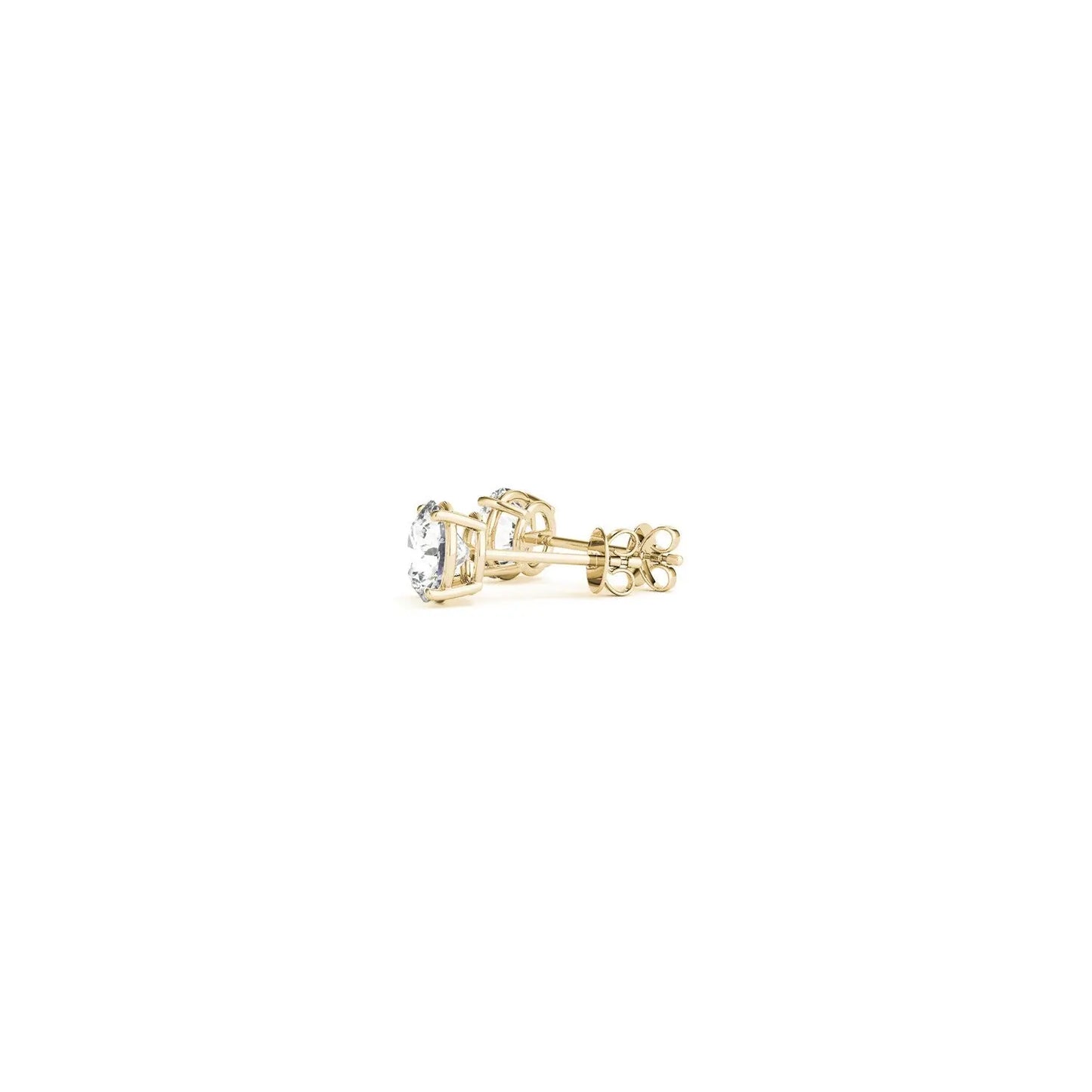 1/2 cttw Lab Grown Round Diamond Stud Earrings 14k Yellow Gold (G/VS2) RCJ Earrings CELESTIA LUXE JEWELLERS