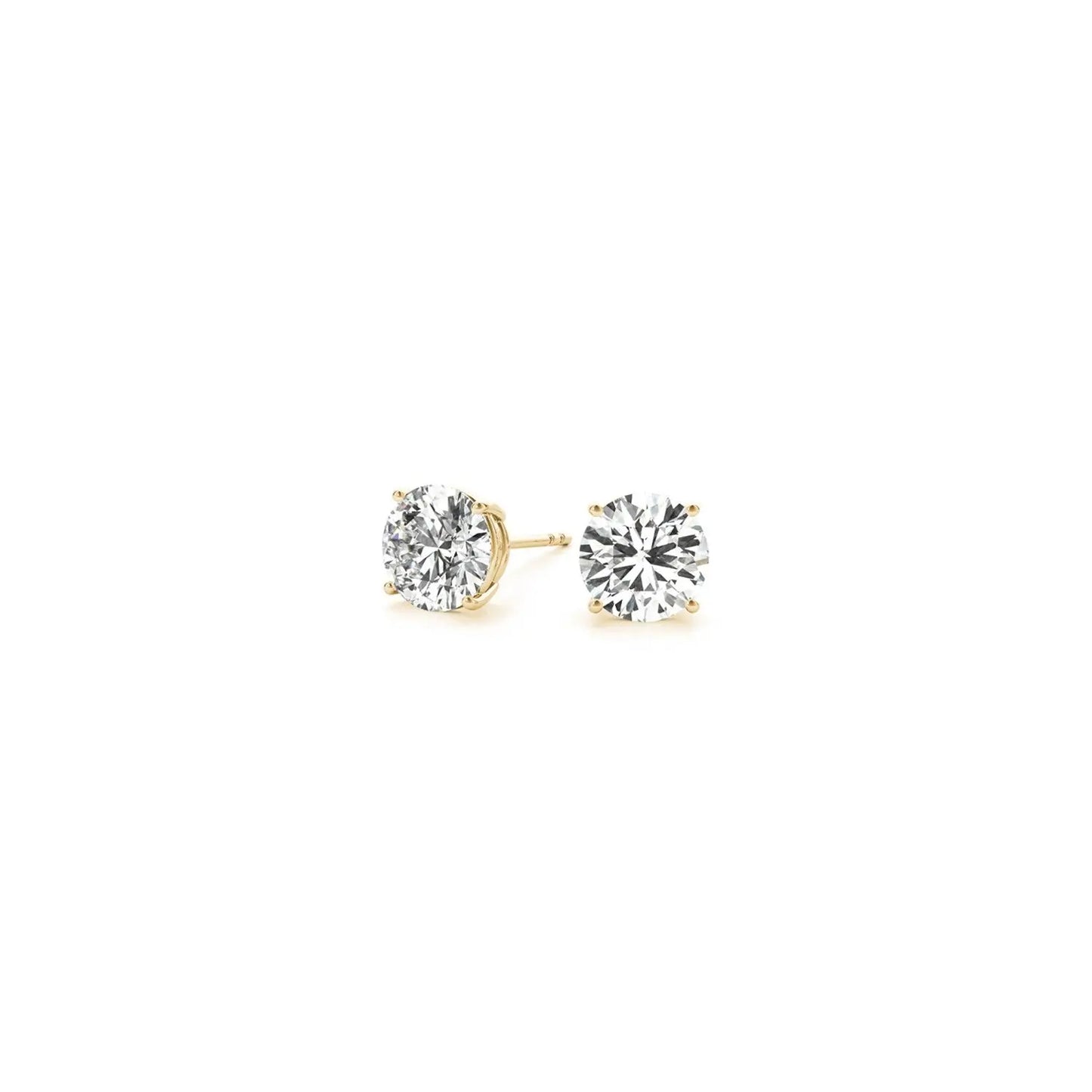 1 cttw Certified IGI Lab Grown Round Diamond Earrings 14k Yellow Gold (G/VS2) RCJ Earrings CELESTIA LUXE JEWELLERS