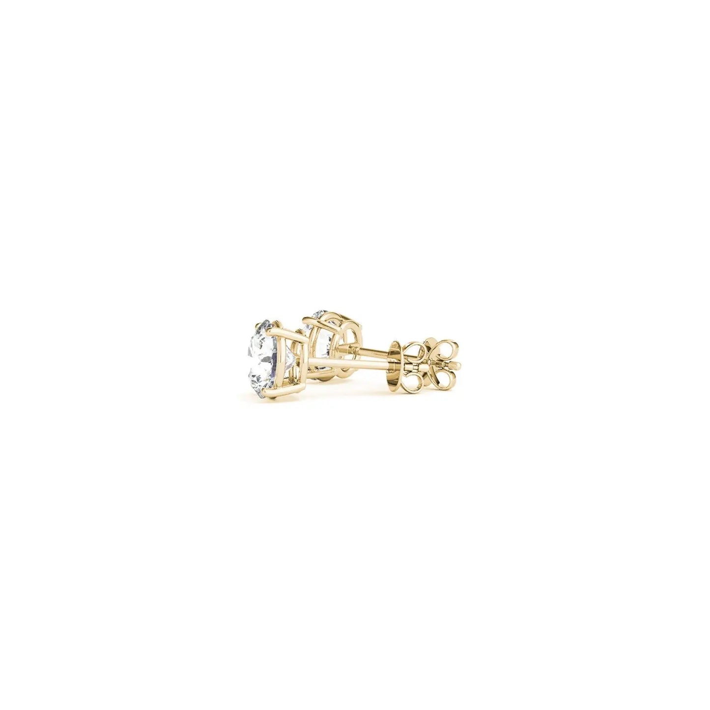 1 cttw Certified IGI Lab Grown Round Diamond Earrings 14k Yellow Gold (G/VS2) RCJ Earrings CELESTIA LUXE JEWELLERS