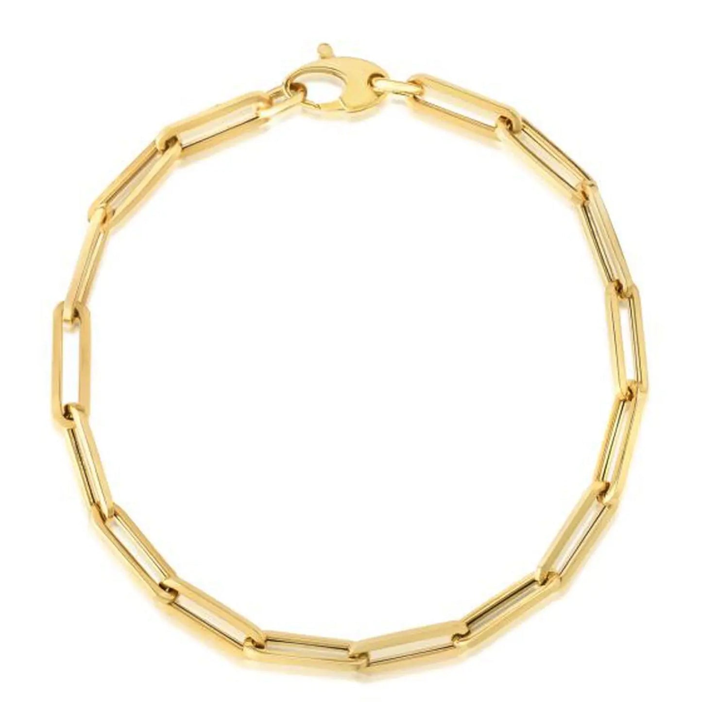 10K Yellow Gold Lite Paperclip Bracelet (4.20 mm) RCJ Bracelets CELESTIA LUXE JEWELLERS