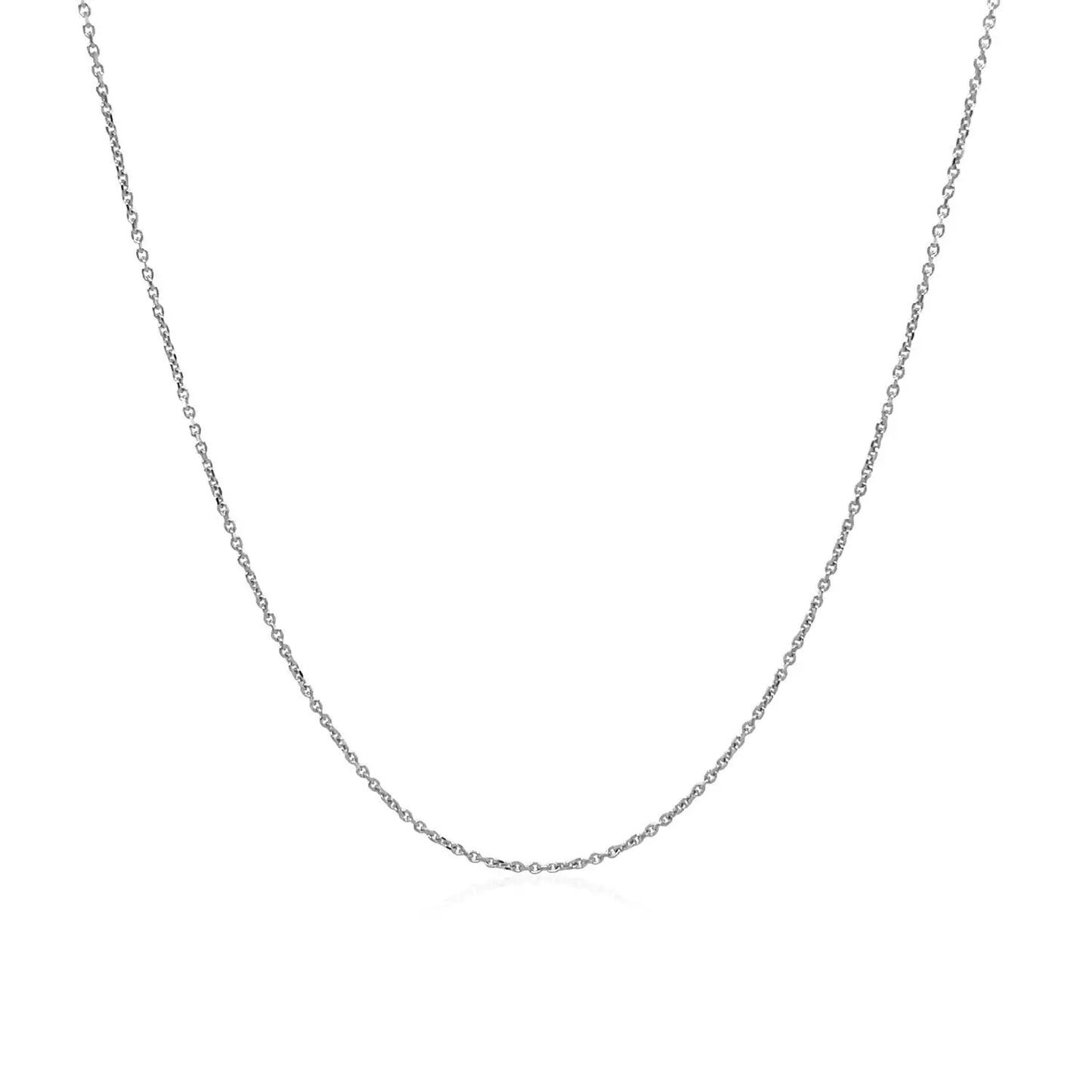 10k White Gold Cable Link Chain (0.50 mm) RCJ Chains CELESTIA LUXE JEWELLERS
