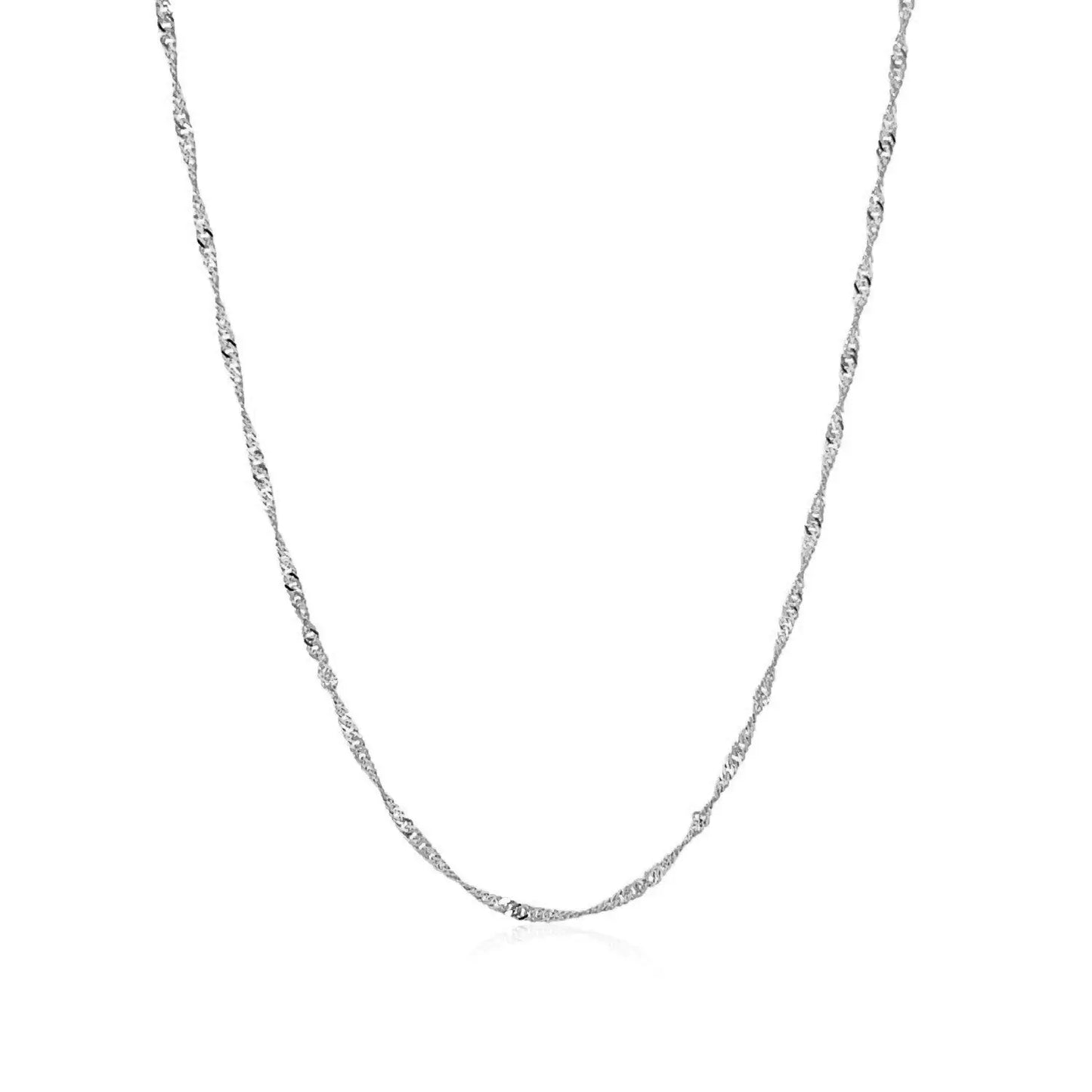 10k White Gold Singapore Chain(1.50 mm) RCJ Chains CELESTIA LUXE JEWELLERS