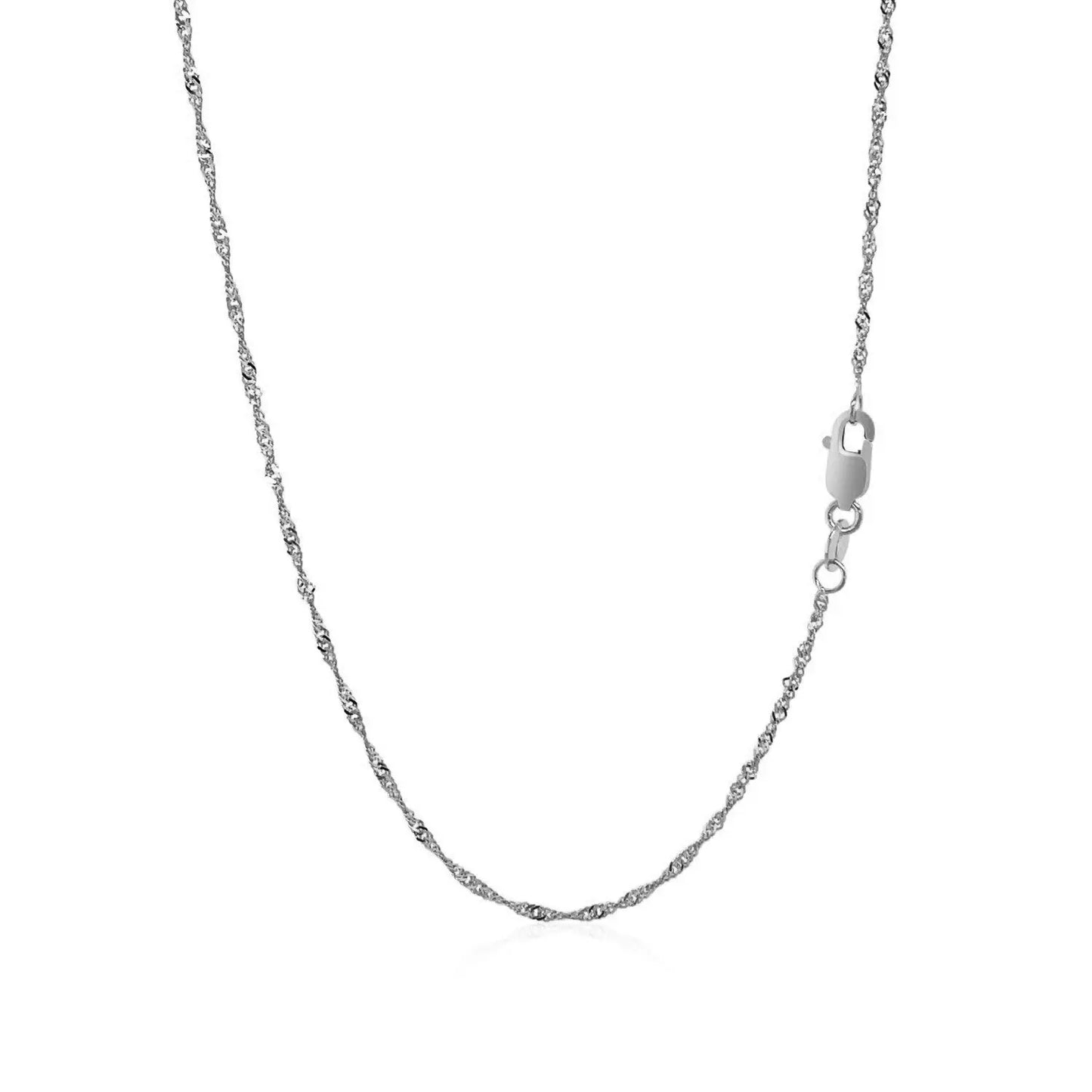 10k White Gold Singapore Chain(1.50 mm) RCJ Chains CELESTIA LUXE JEWELLERS