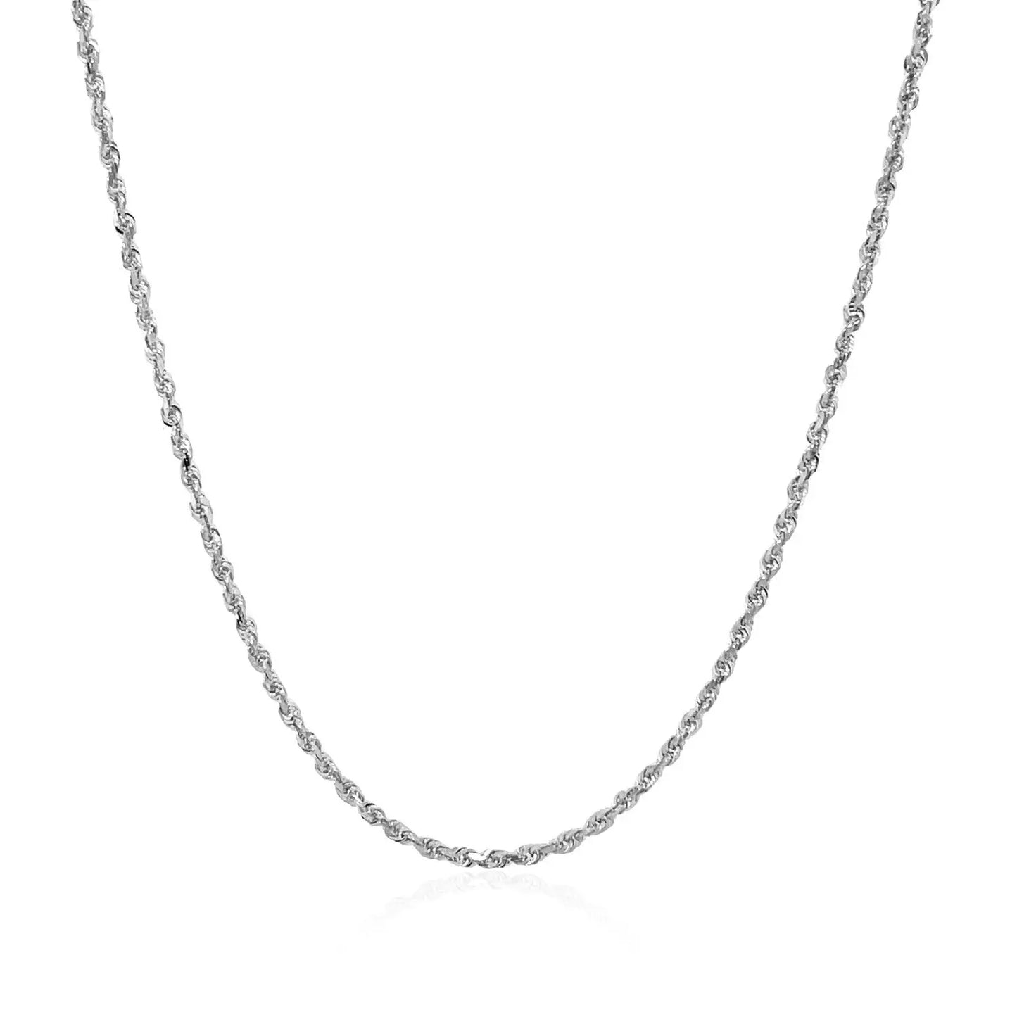 10k White Gold Solid Diamond Cut Rope Chain (1.40 mm) RCJ Chains CELESTIA LUXE JEWELLERS