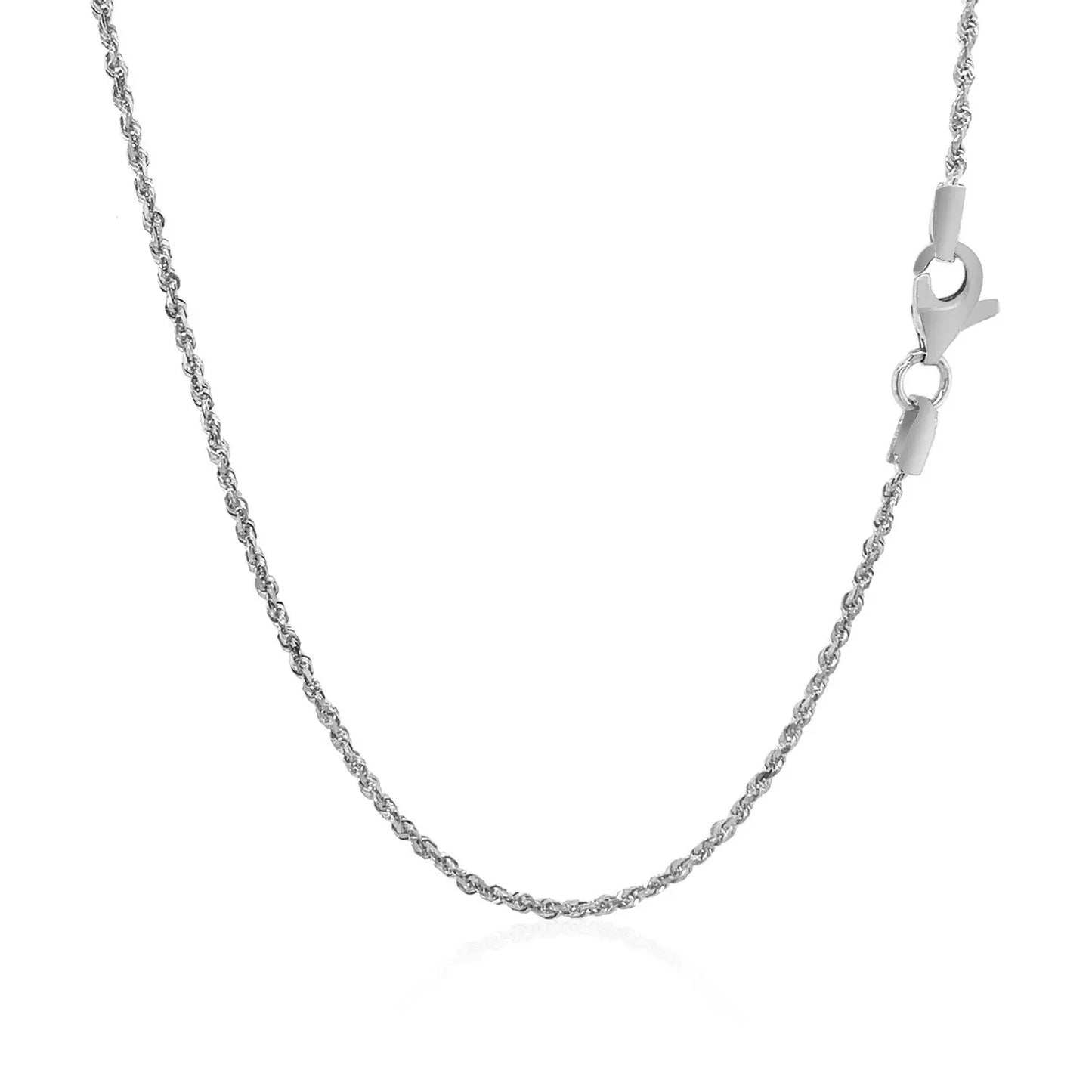 10k White Gold Solid Diamond Cut Rope Chain (1.40 mm) RCJ Chains CELESTIA LUXE JEWELLERS