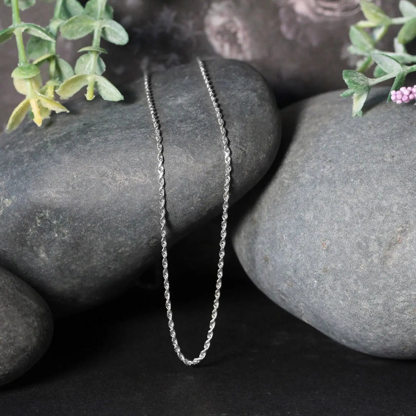 10k White Gold Solid Diamond Cut Rope Chain (1.40 mm) RCJ Chains CELESTIA LUXE JEWELLERS