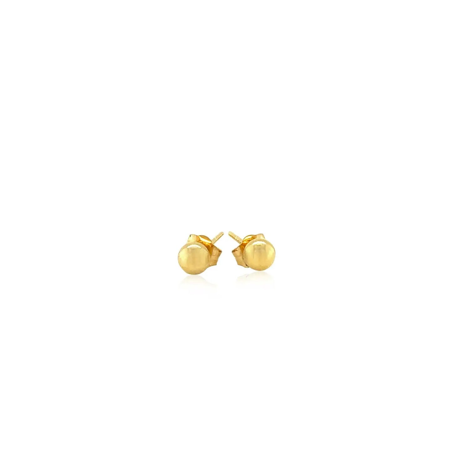 10k Yellow Gold Ball Style Stud Earrings (4mm) RCJ Earrings CELESTIA LUXE JEWELLERS