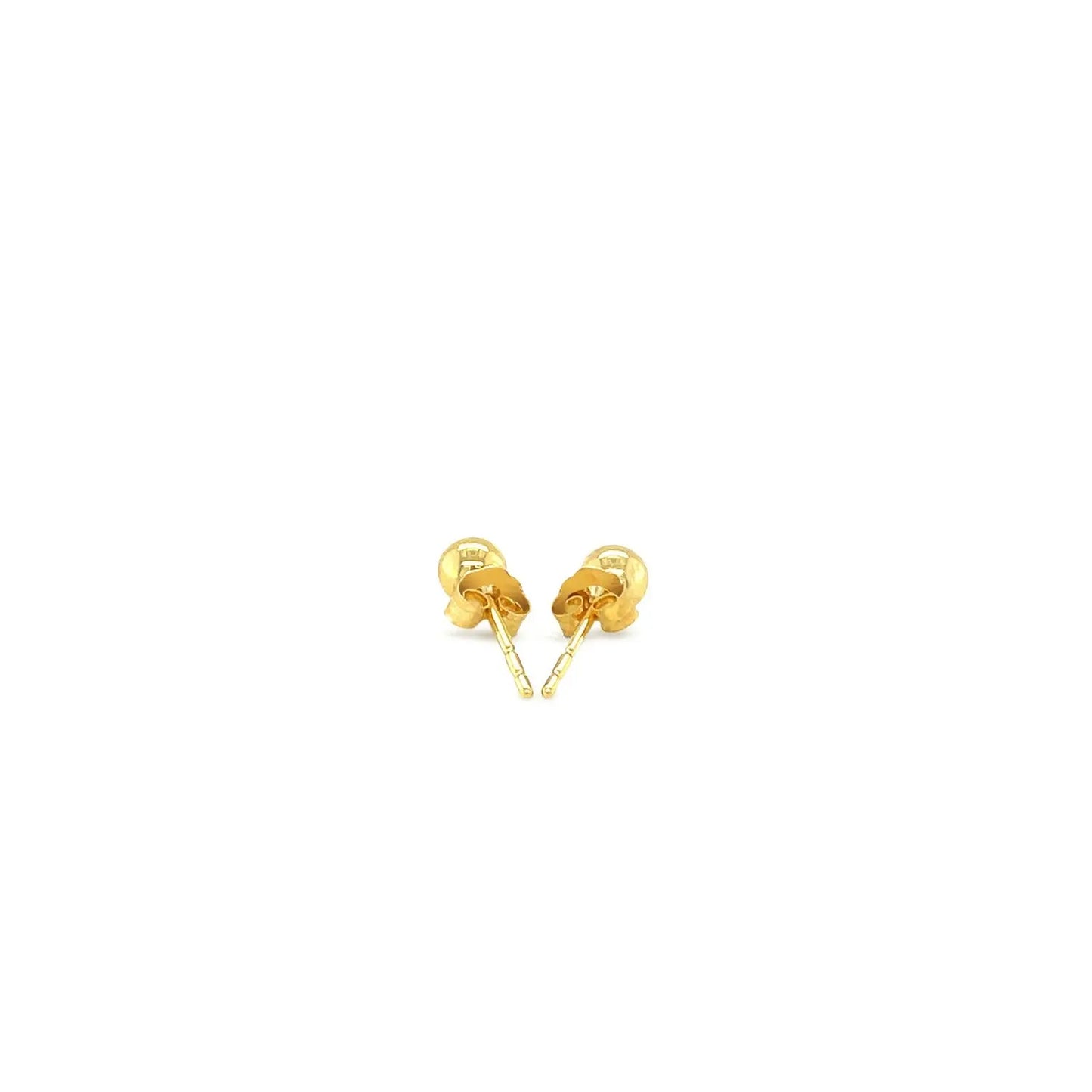 10k Yellow Gold Ball Style Stud Earrings (4mm) RCJ Earrings CELESTIA LUXE JEWELLERS