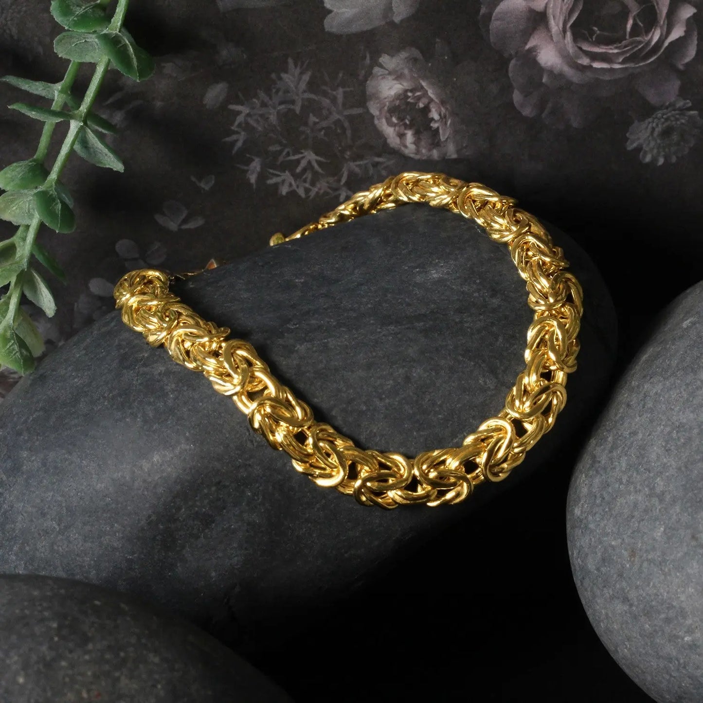 10k Yellow Gold Byzantine Design Chain Bracelet (7.00 mm) RCJ Bracelets CELESTIA LUXE JEWELLERS