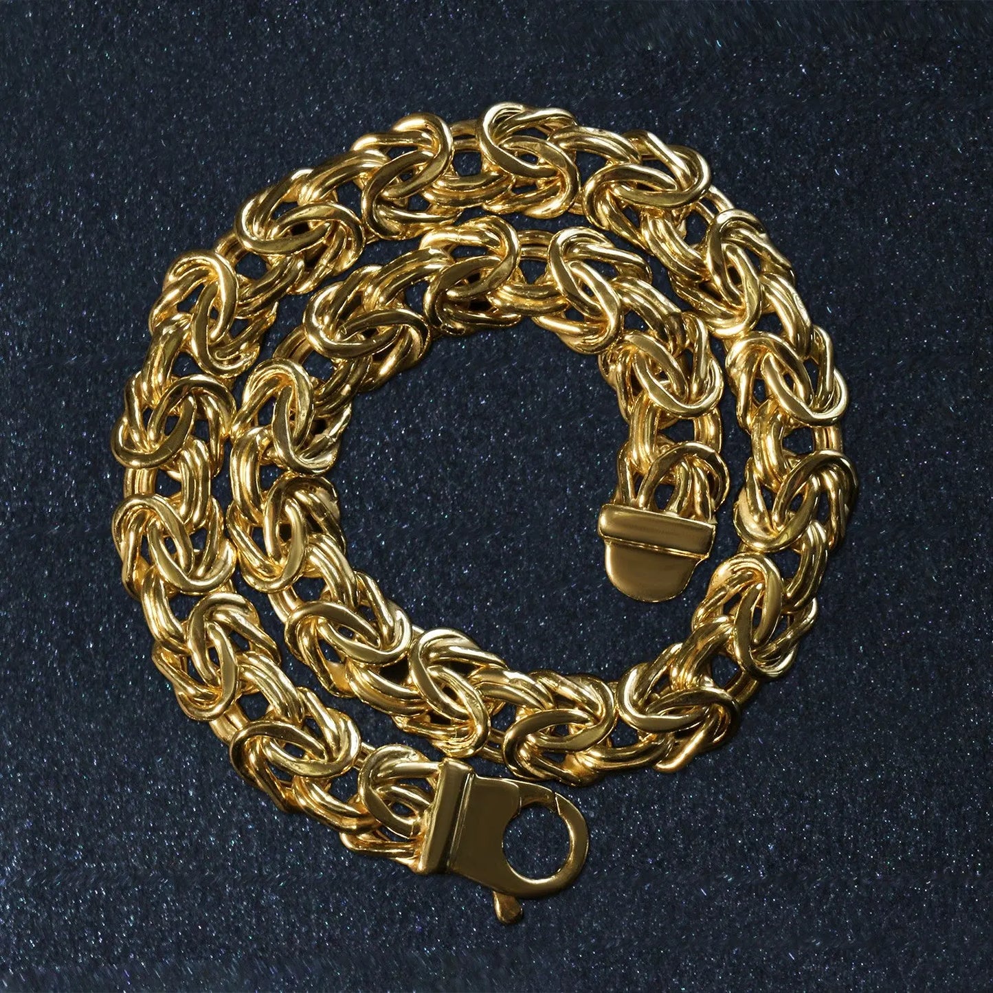 10k Yellow Gold Byzantine Design Chain Bracelet (7.00 mm) RCJ Bracelets CELESTIA LUXE JEWELLERS
