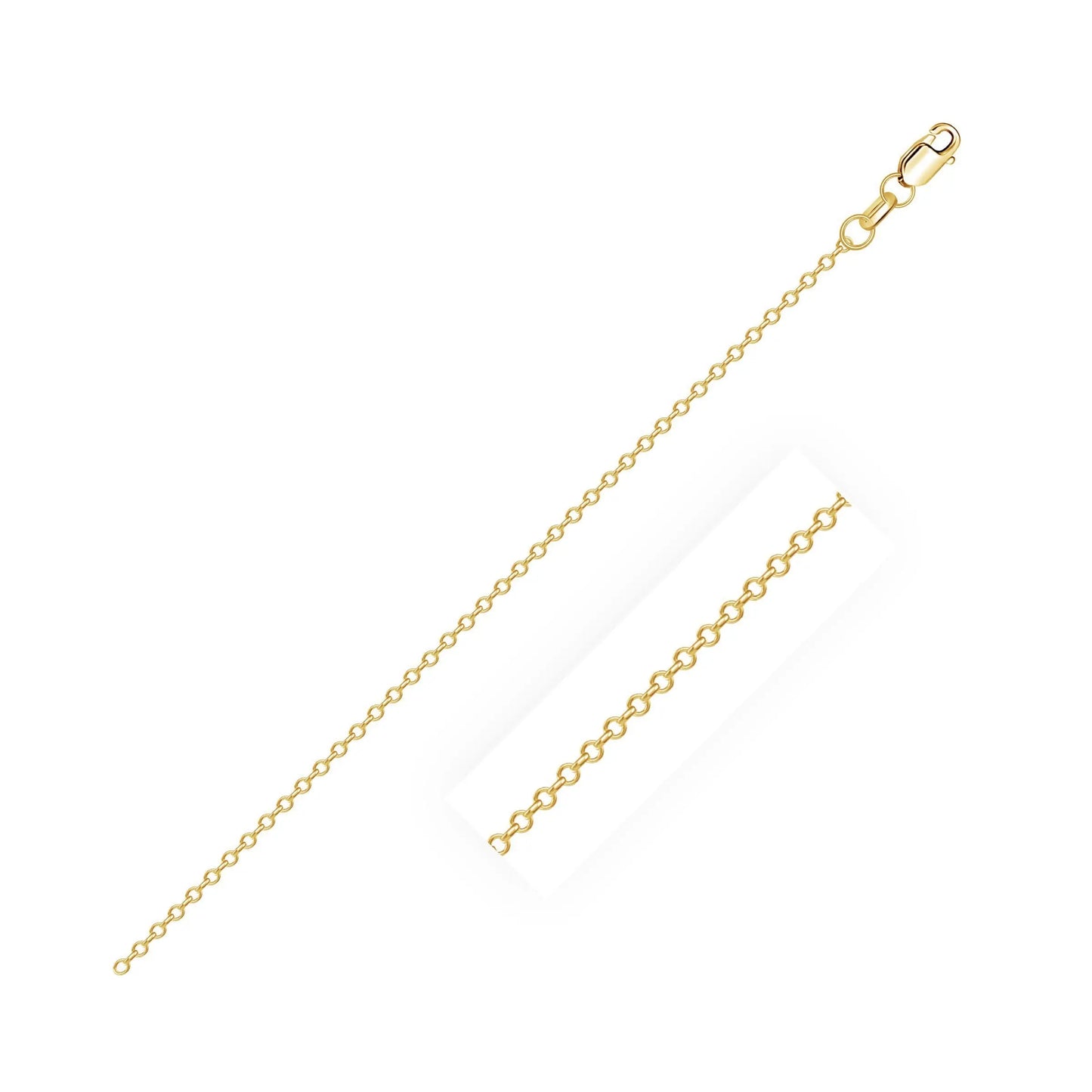 10k Yellow Gold Diamond Cut Cable Link Chain (0.87 mm) RCJ Chains CELESTIA LUXE JEWELLERS