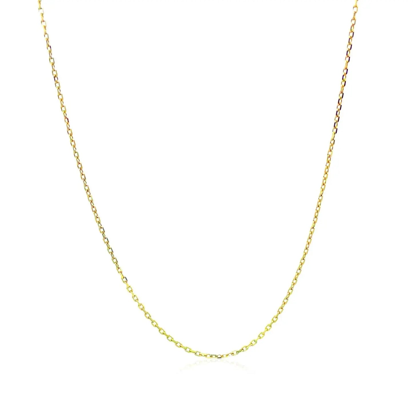 10k Yellow Gold Diamond Cut Cable Link Chain (0.87 mm) RCJ Chains CELESTIA LUXE JEWELLERS