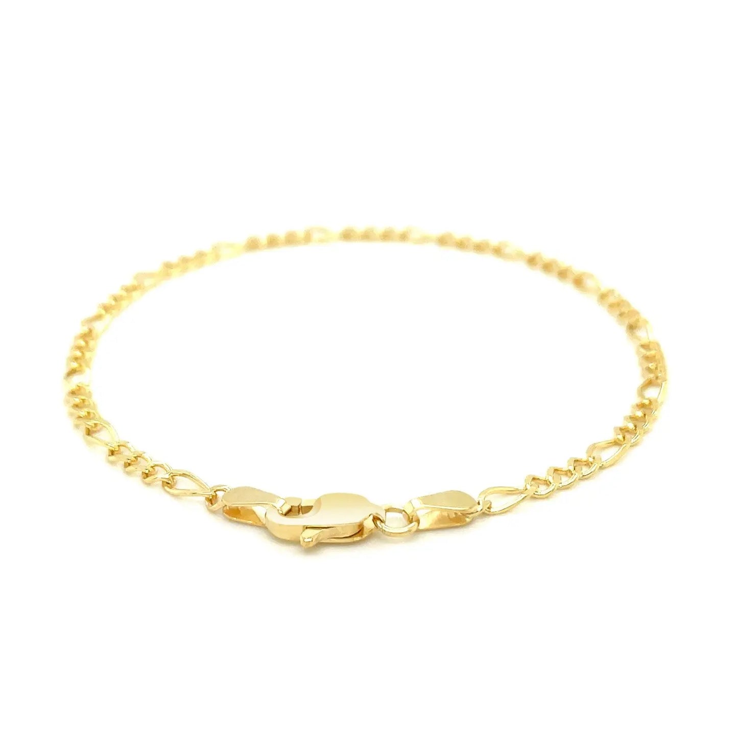 10k Yellow Gold Link Figaro Bracelet (2.60 mm) RCJ Bracelets CELESTIA LUXE JEWELLERS