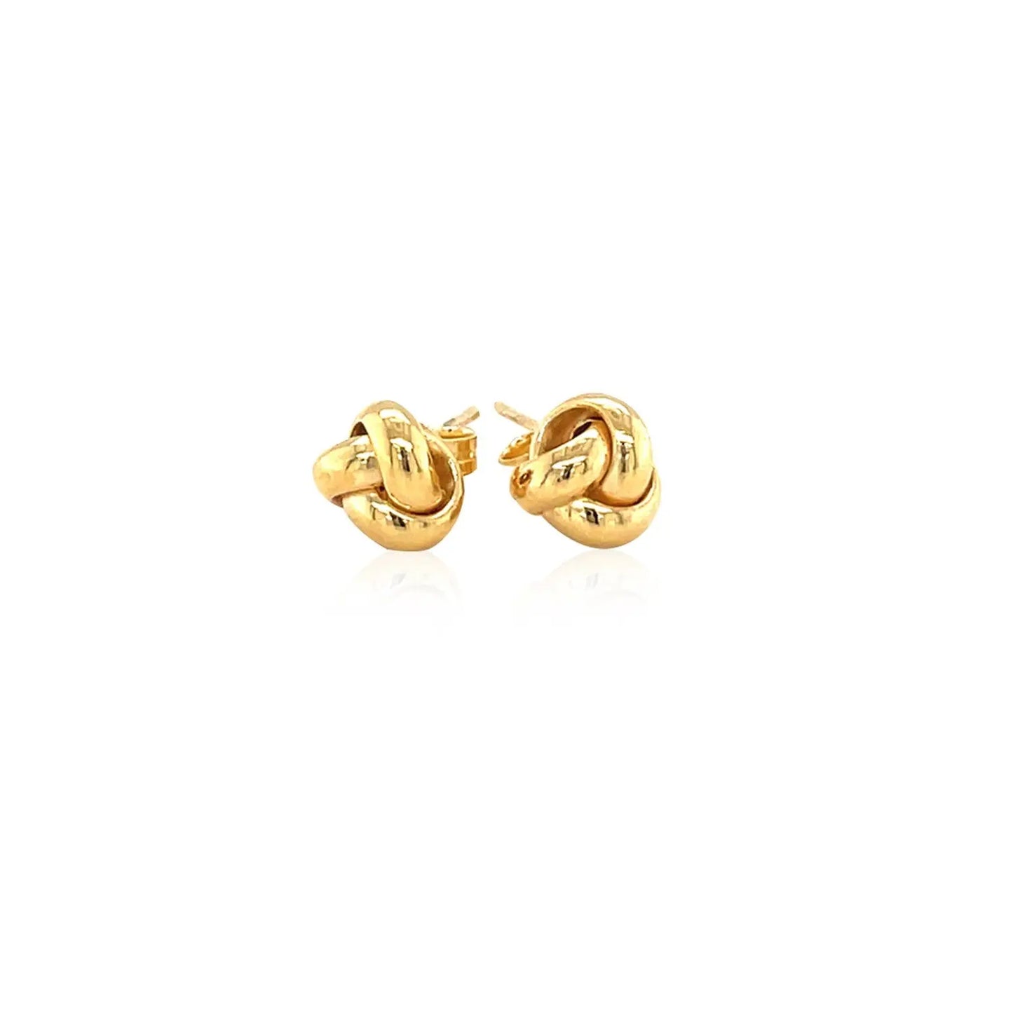 10k Yellow Gold Love Knot Stud Earrings(9mm) RCJ Earrings CELESTIA LUXE JEWELLERS