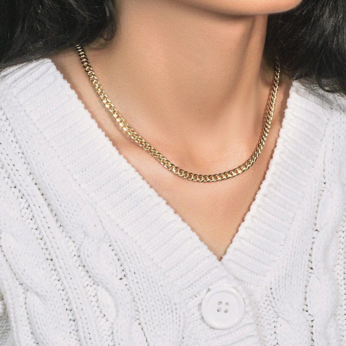 10k Yellow Gold Miami Cuban Semi Solid Chain (4.50 mm) RCJ Chains CELESTIA LUXE JEWELLERS