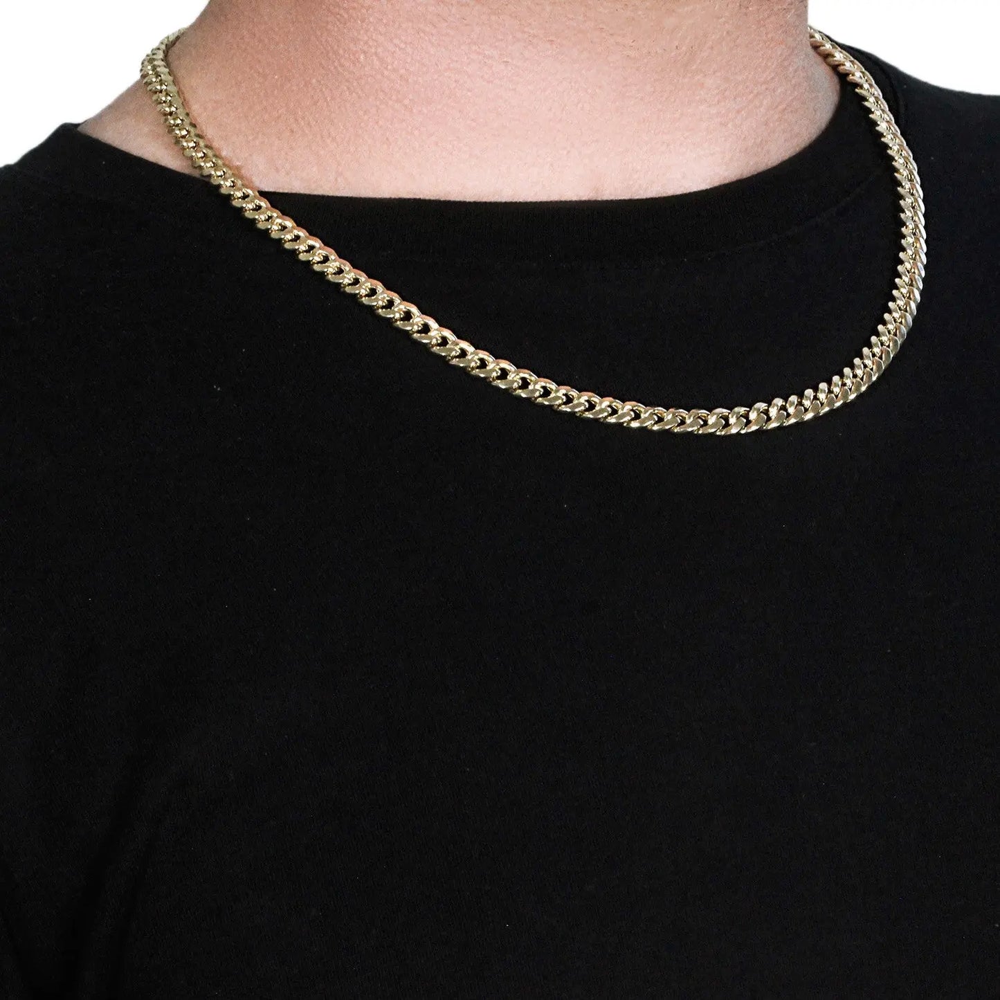 10k Yellow Gold Semi Solid Miami Cuban Chain (6.60 mm) RCJ Chains CELESTIA LUXE JEWELLERS