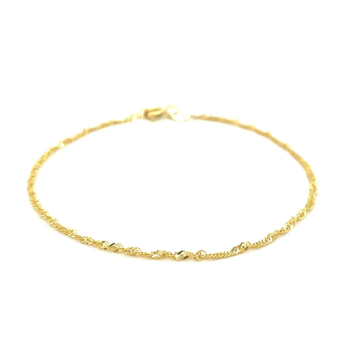10k Yellow Gold Singapore Bracelet (1.50 mm) RCJ Bracelets CELESTIA LUXE JEWELLERS