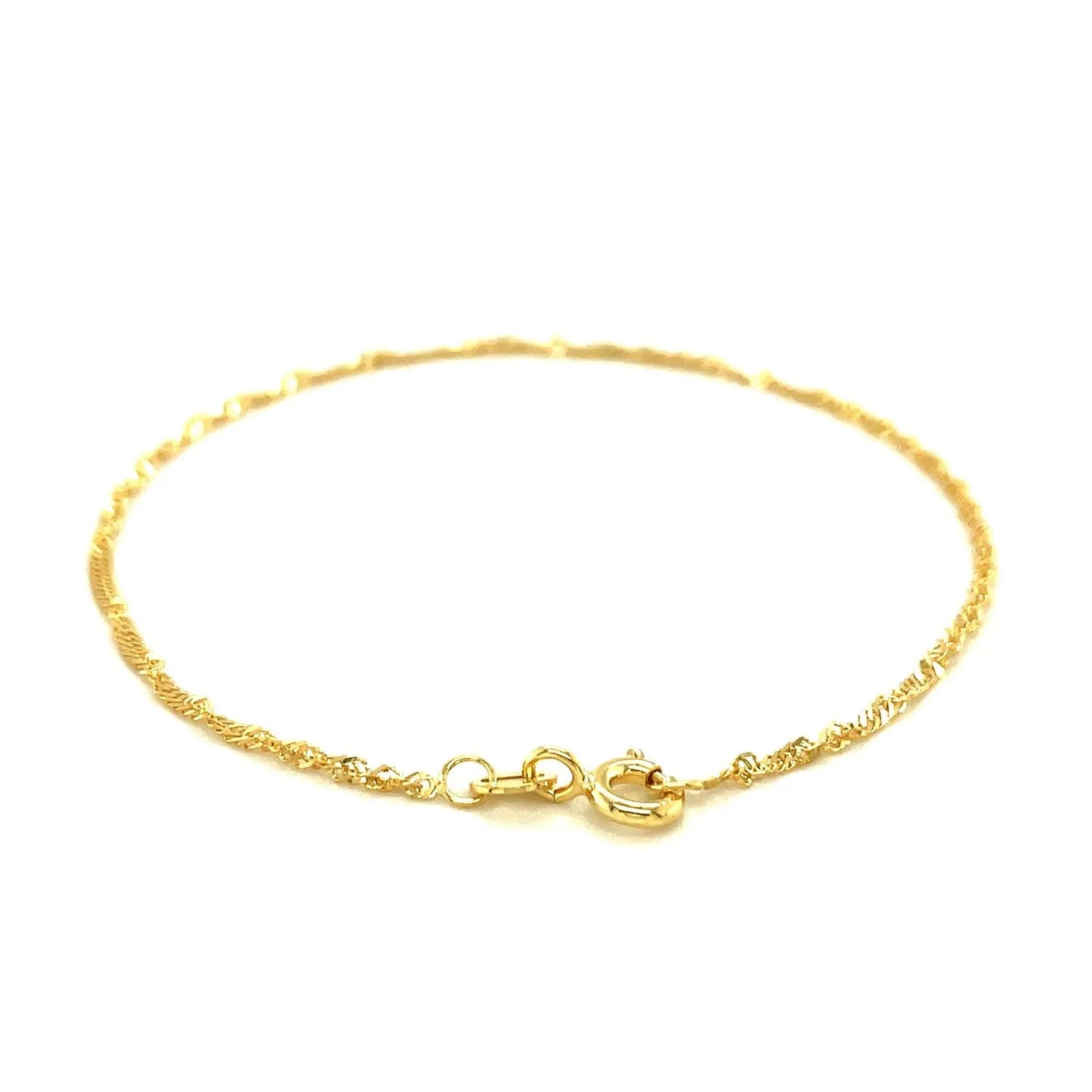 10k Yellow Gold Singapore Bracelet (1.50 mm) RCJ Bracelets CELESTIA LUXE JEWELLERS