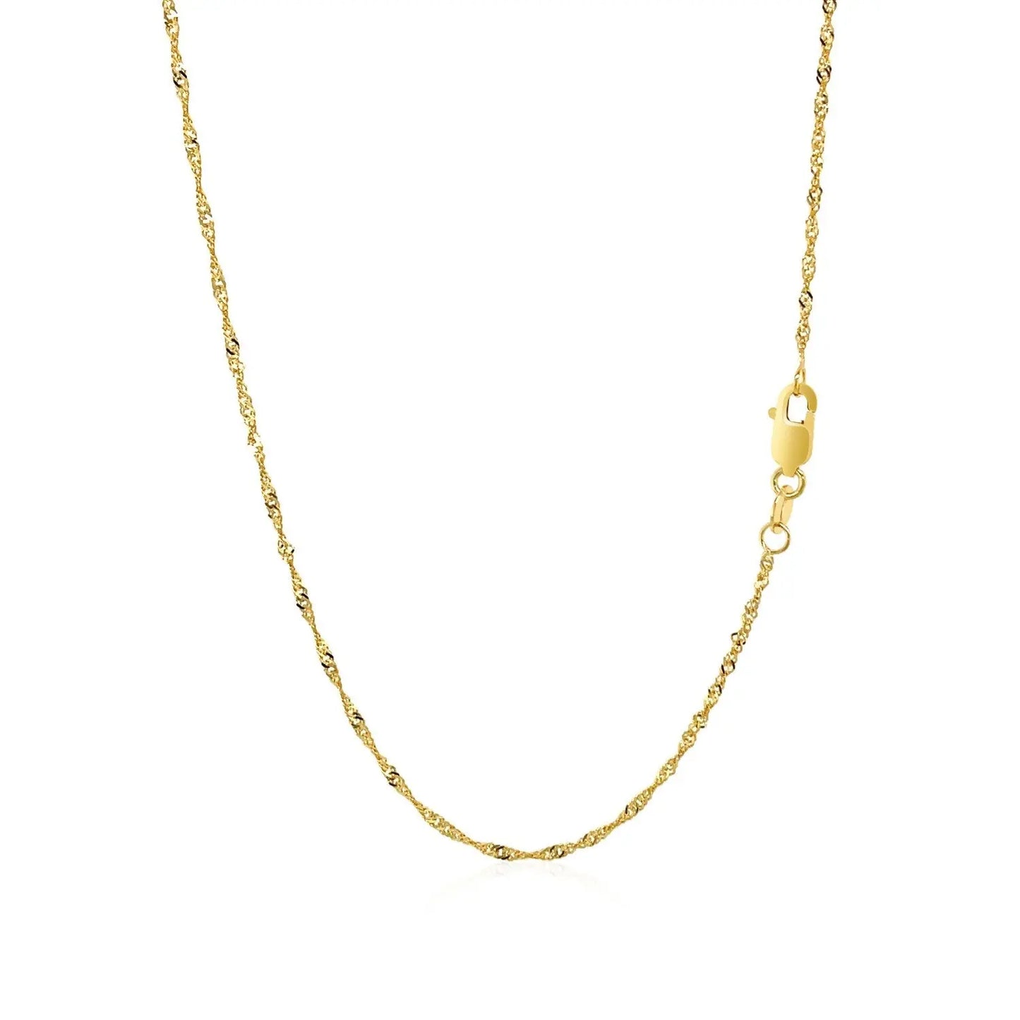 10k Yellow Gold Singapore Chain (1.50 mm) RCJ Chains CELESTIA LUXE JEWELLERS