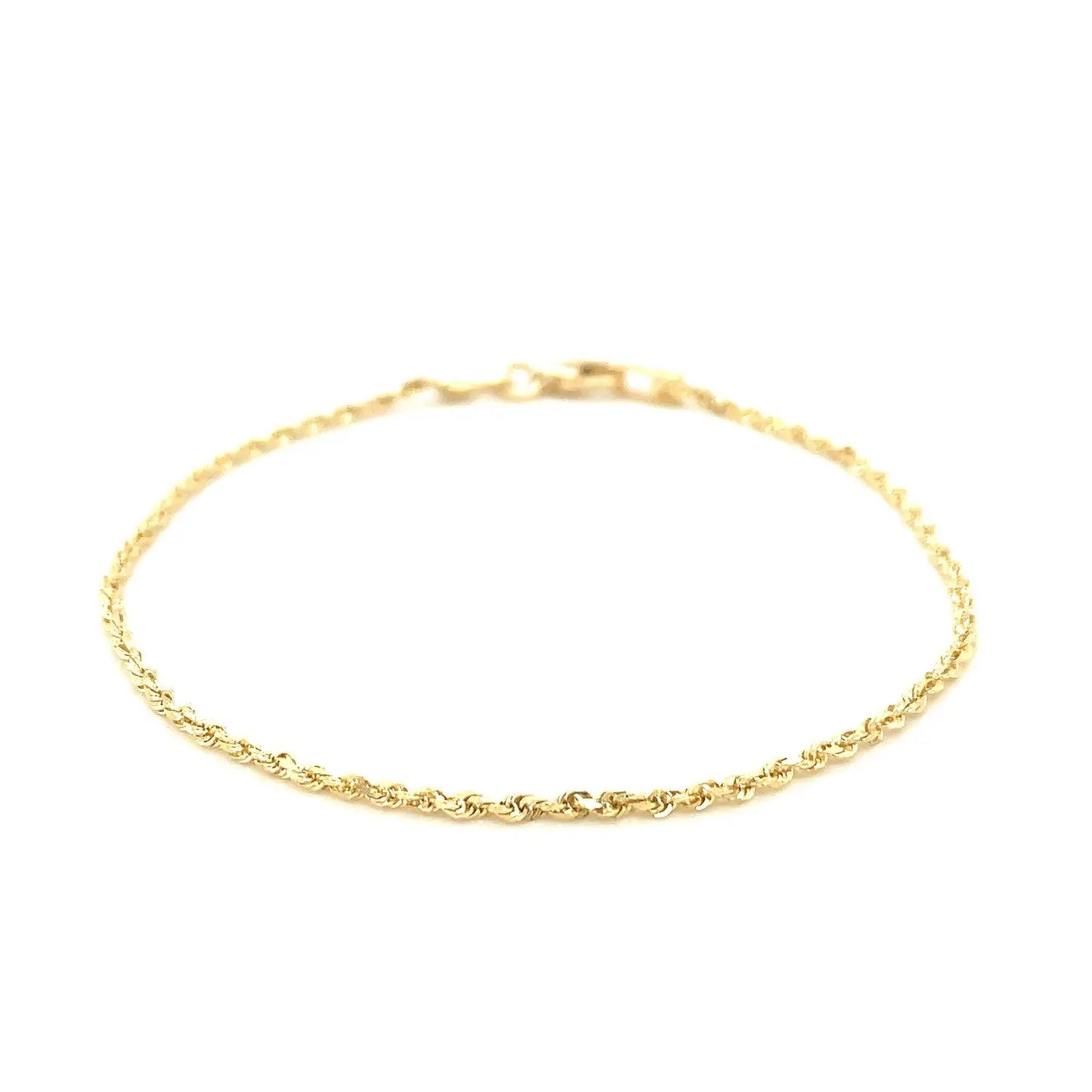 10k Yellow Gold Solid Diamond Cut Rope Bracelet (1.60 mm) RCJ Bracelets CELESTIA LUXE JEWELLERS