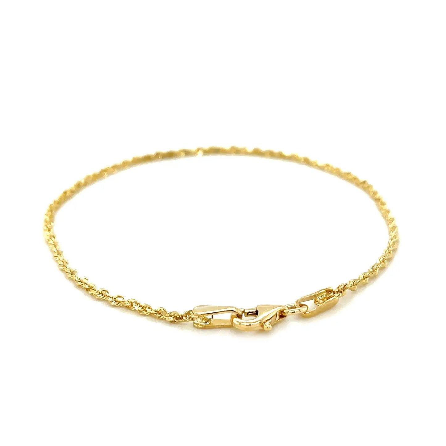 10k Yellow Gold Solid Diamond Cut Rope Bracelet (1.60 mm) RCJ Bracelets CELESTIA LUXE JEWELLERS