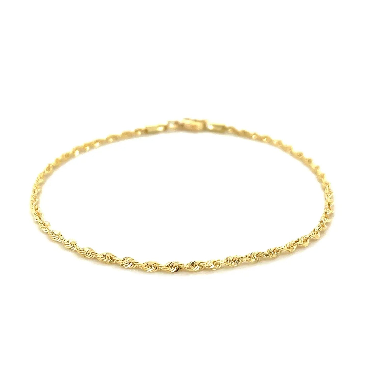 10k Yellow Gold Solid Diamond Cut Rope Bracelet (1.80 mm) RCJ Bracelets CELESTIA LUXE JEWELLERS