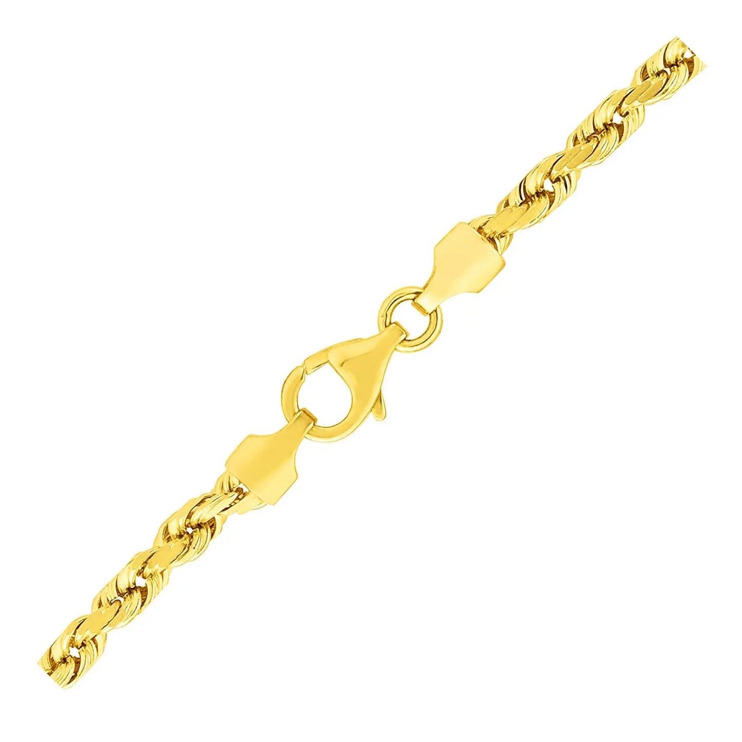 10k Yellow Gold Solid Diamond Cut Rope Bracelet (3.50 mm) RCJ Bracelets CELESTIA LUXE JEWELLERS