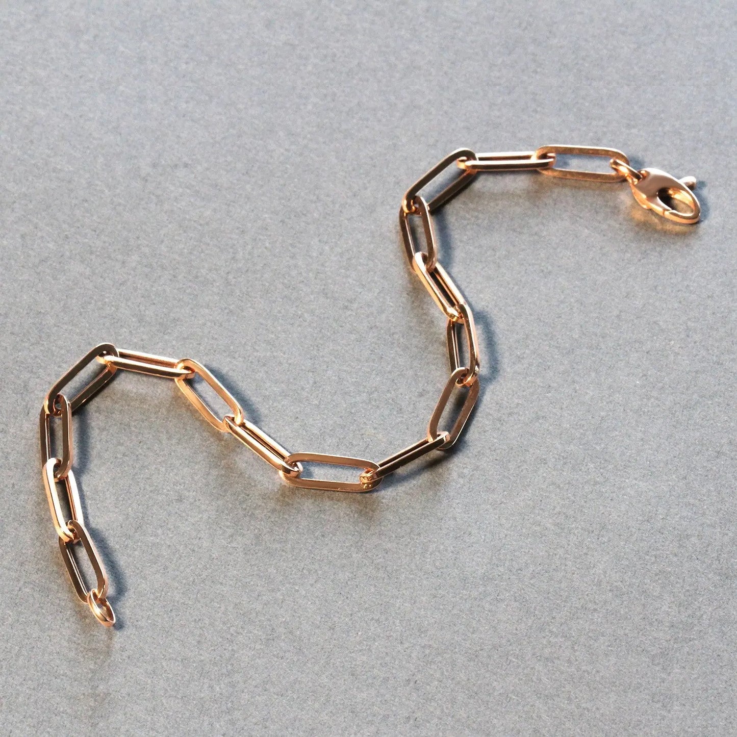 14K Rose Gold Bold Paperclip Chain Bracelet (4.20 mm) RCJ Bracelets CELESTIA LUXE JEWELLERS