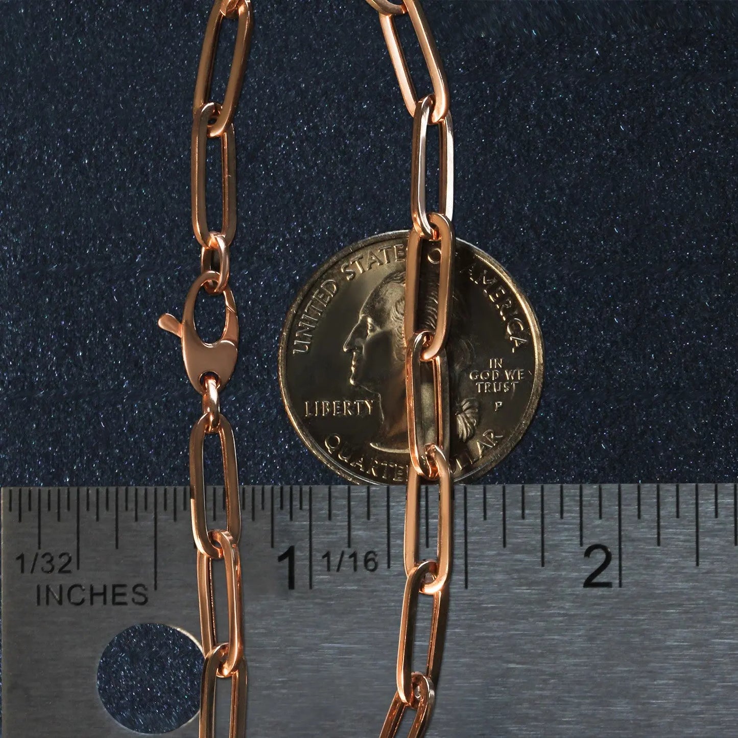14K Rose Gold Bold Paperclip Chain Bracelet (4.20 mm) RCJ Bracelets CELESTIA LUXE JEWELLERS