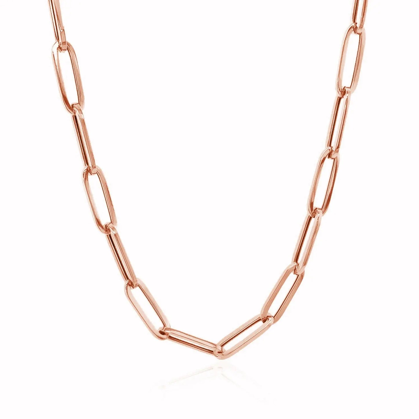 14K Rose Gold Bold Paperclip Chain (4.2 mm) RCJ Chains CELESTIA LUXE JEWELLERS