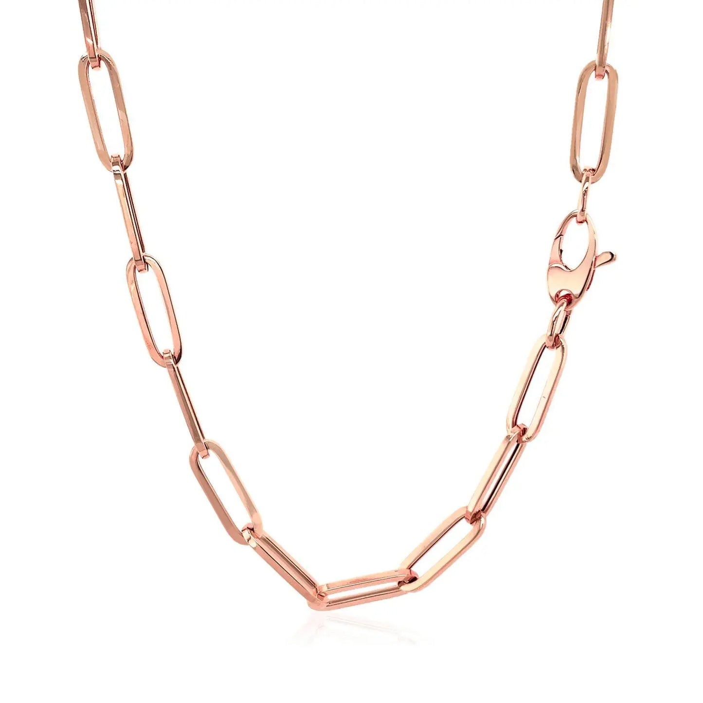 14K Rose Gold Bold Paperclip Chain (4.2 mm) RCJ Chains CELESTIA LUXE JEWELLERS