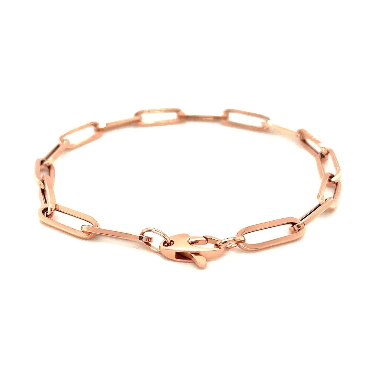 14K Rose Gold Extra Wide Paperclip Chain Bracelet (6.10 mm) RCJ Bracelets CELESTIA LUXE JEWELLERS
