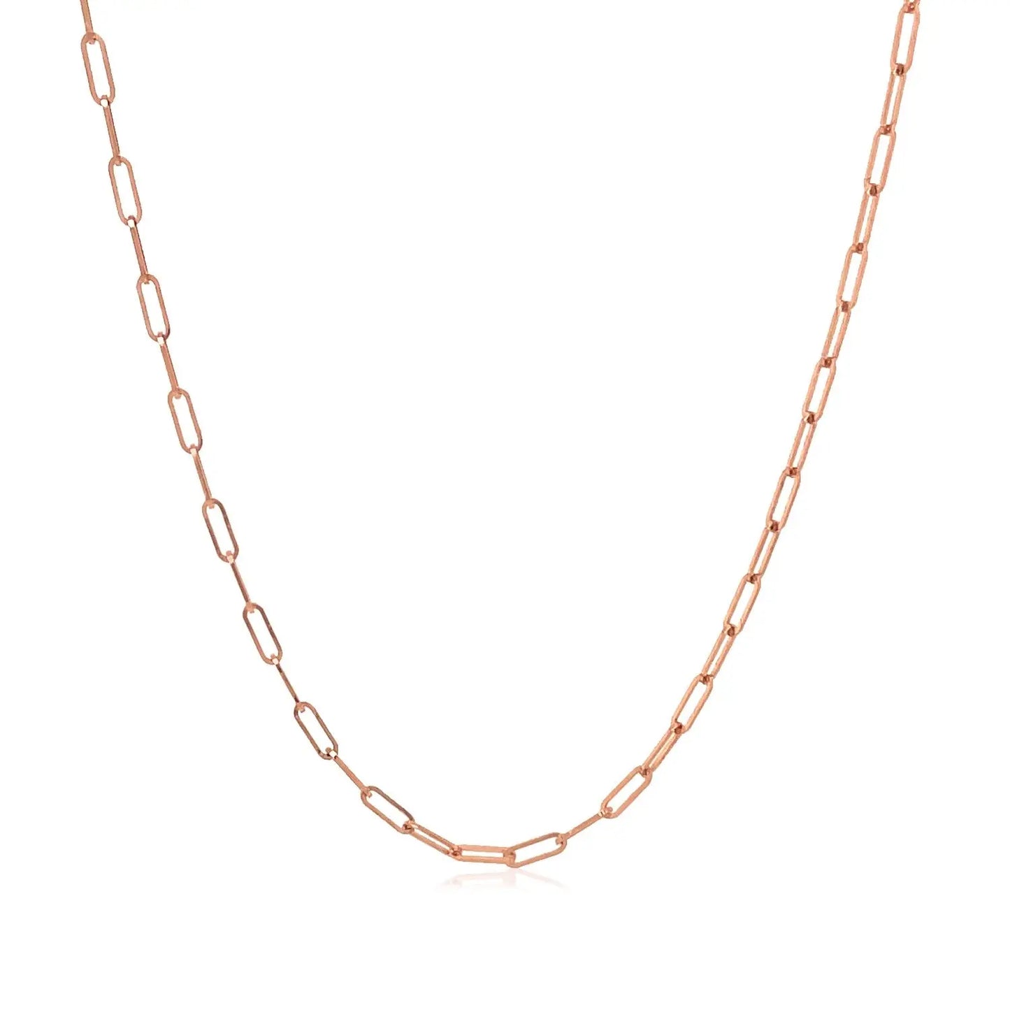 14K Rose Gold Fine Paperclip Chain (1.50 mm) RCJ Chains CELESTIA LUXE JEWELLERS