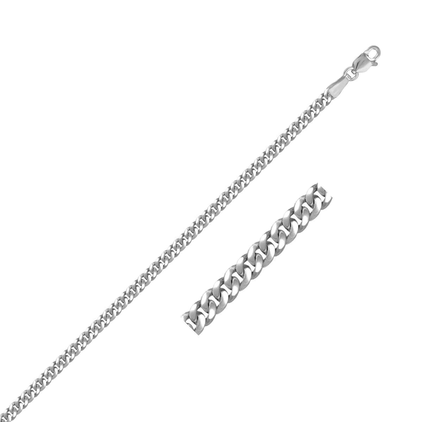 14K White Gold Gourmette Chain (2.80 mm) RCJ Chains CELESTIA LUXE JEWELLERS