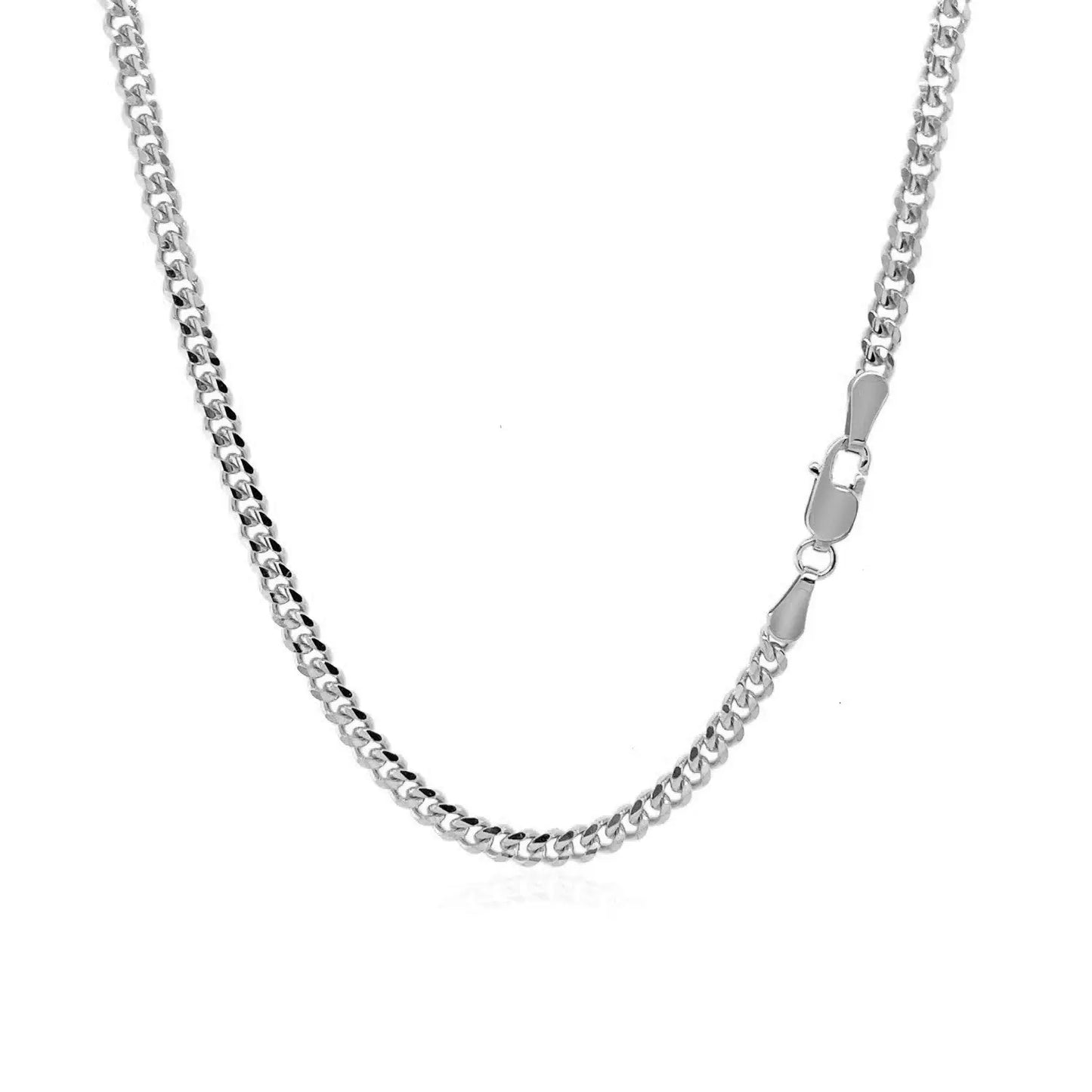 14K White Gold Gourmette Chain (2.80 mm) RCJ Chains CELESTIA LUXE JEWELLERS