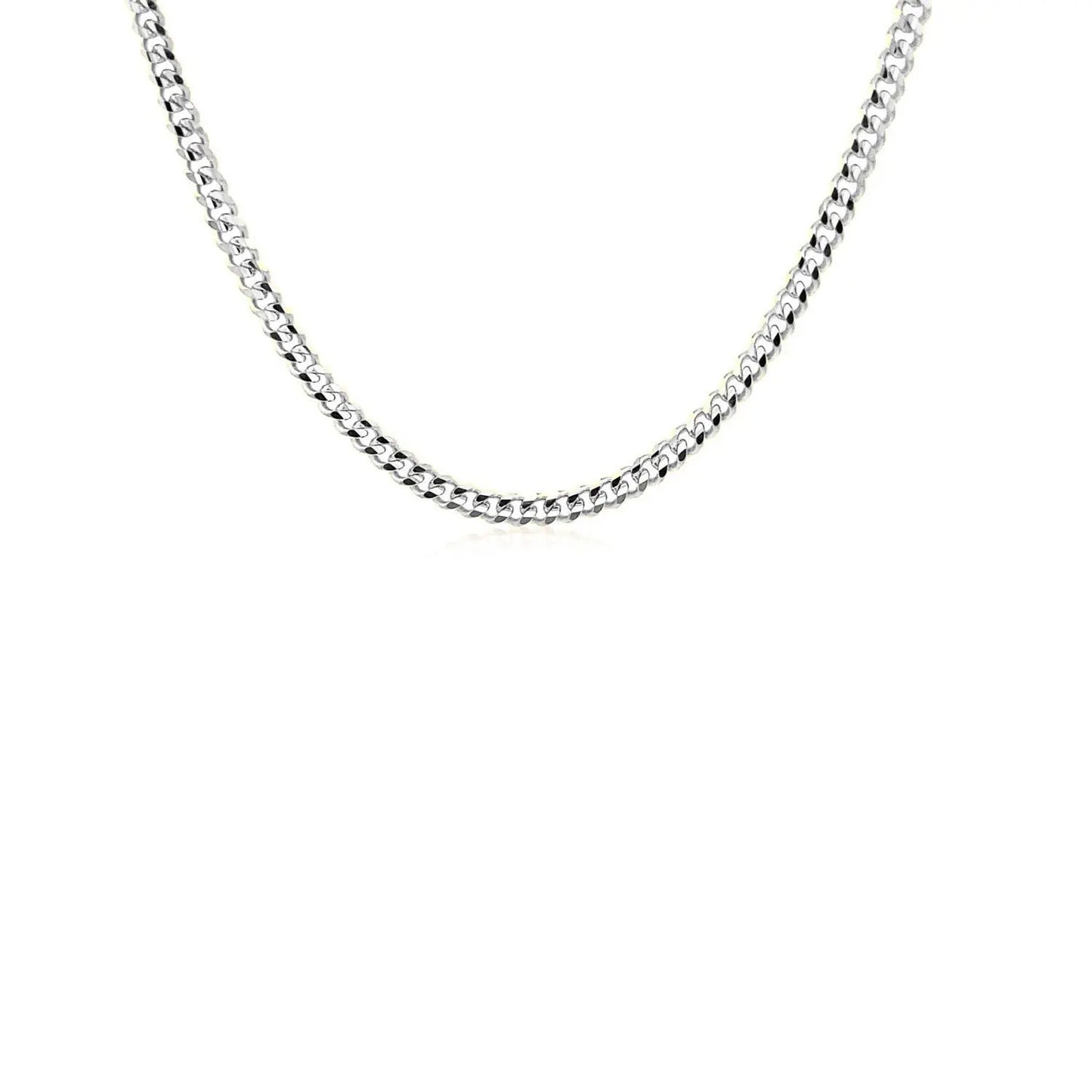 14K White Gold Gourmette Chain (2.80 mm) RCJ Chains CELESTIA LUXE JEWELLERS
