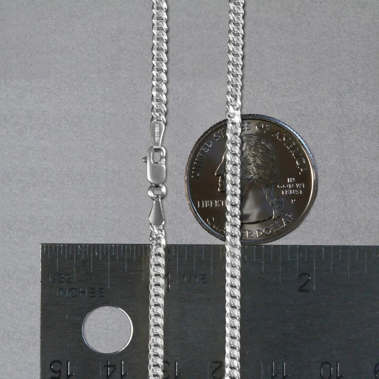 14K White Gold Gourmette Chain (2.80 mm) RCJ Chains CELESTIA LUXE JEWELLERS
