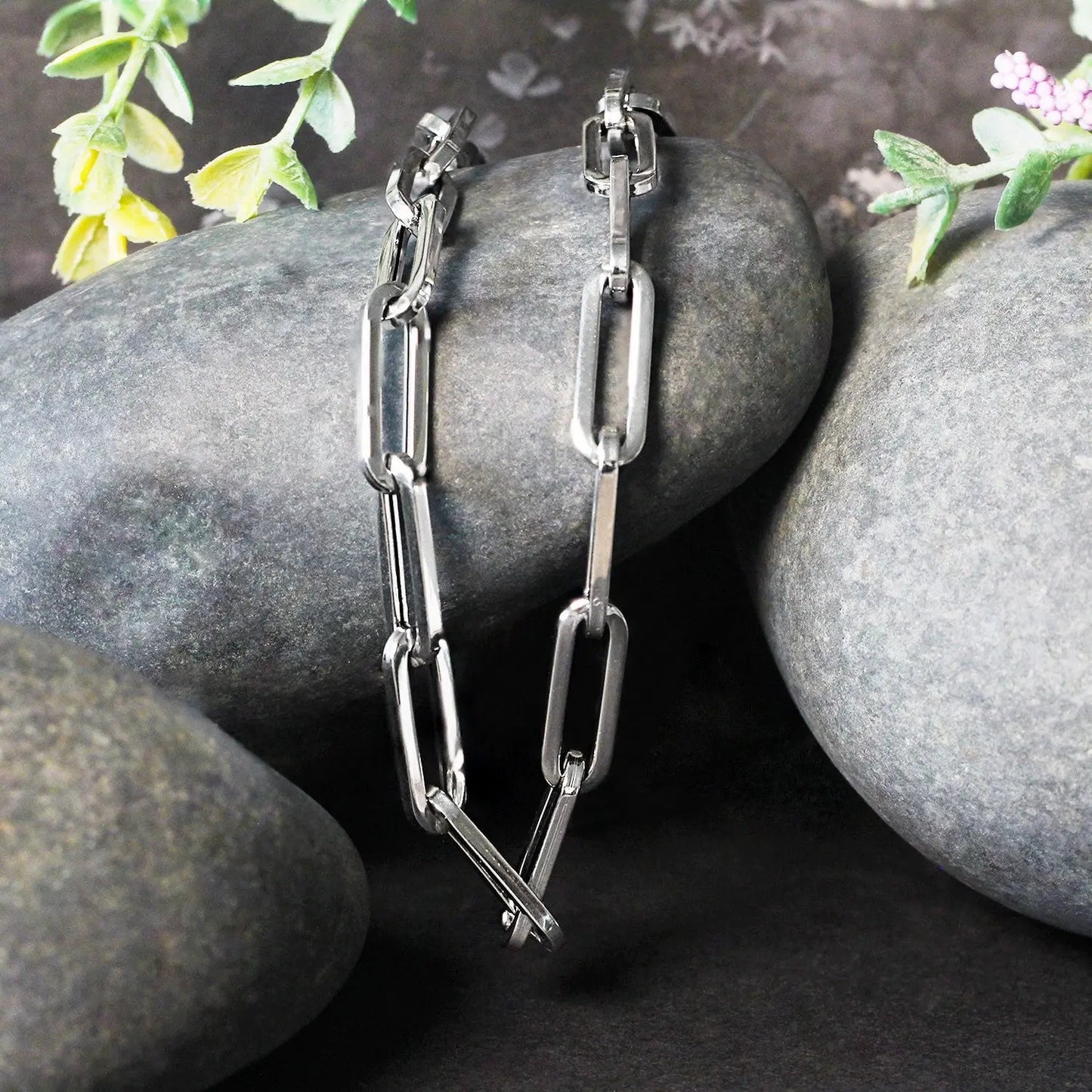 14K White Gold Wide Paperclip Chain (6.10 mm) RCJ Chains CELESTIA LUXE JEWELLERS