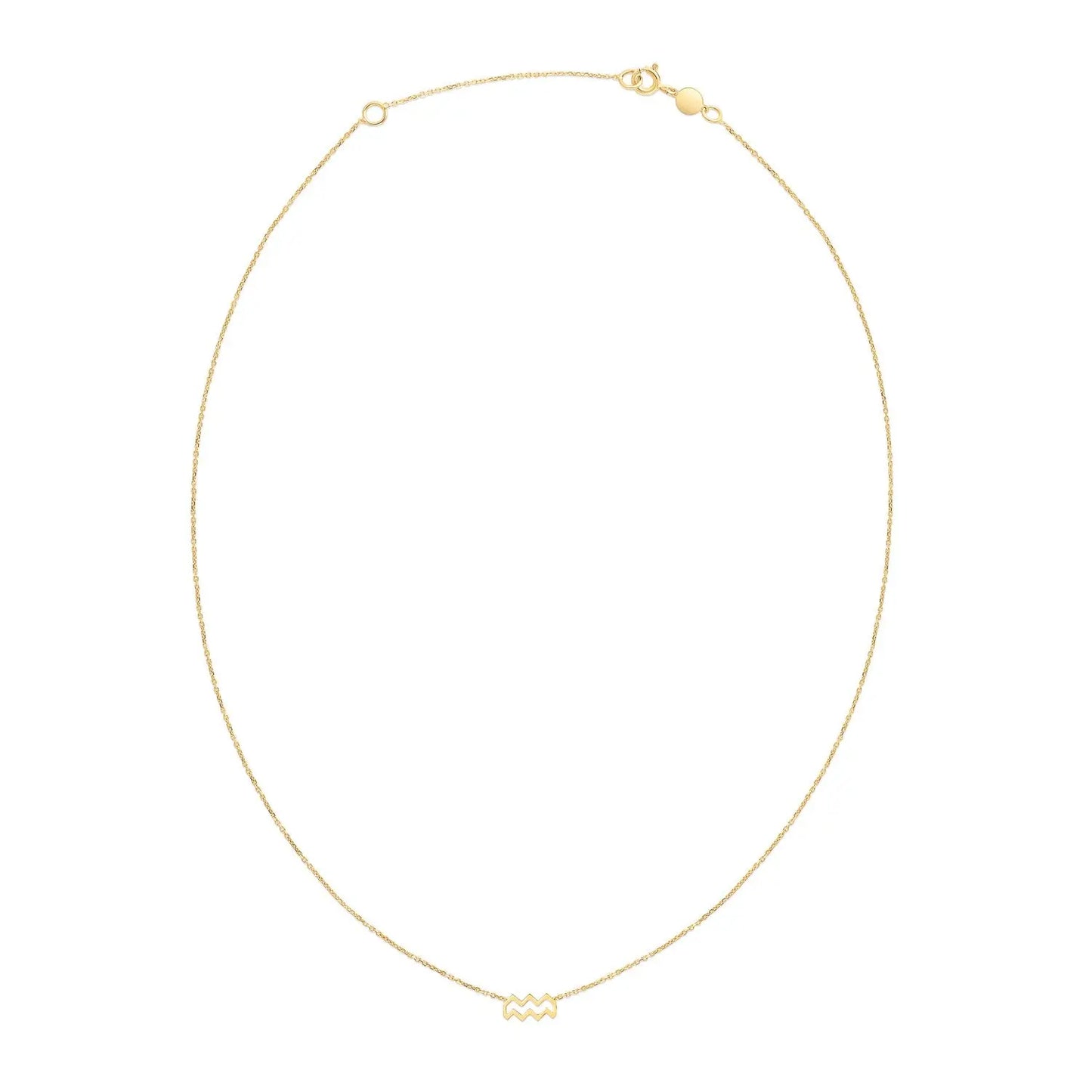 14K Yellow Gold Aquarius Necklace RCJ Necklaces CELESTIA LUXE JEWELLERS