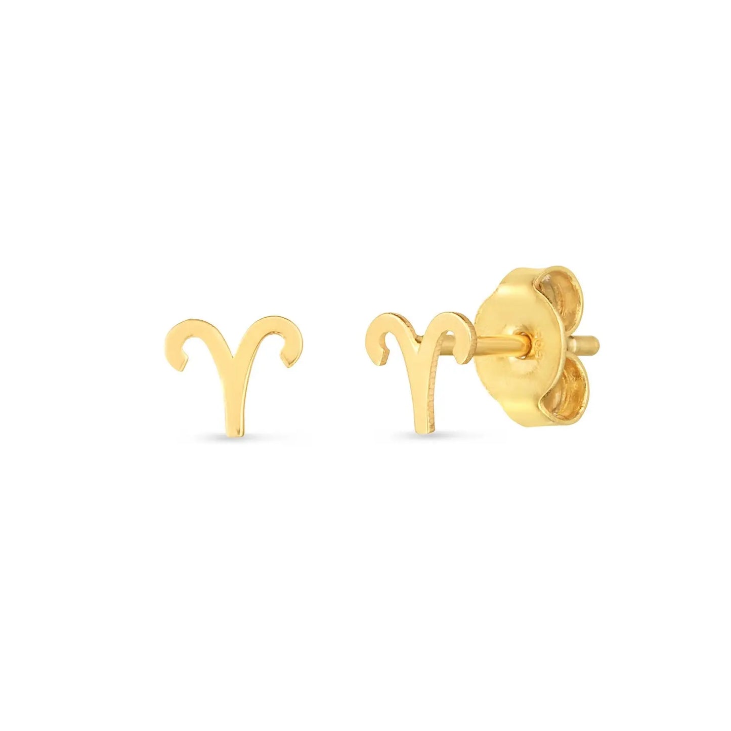 14K Yellow Gold Aries Stud Earrings RCJ Earrings CELESTIA LUXE JEWELLERS