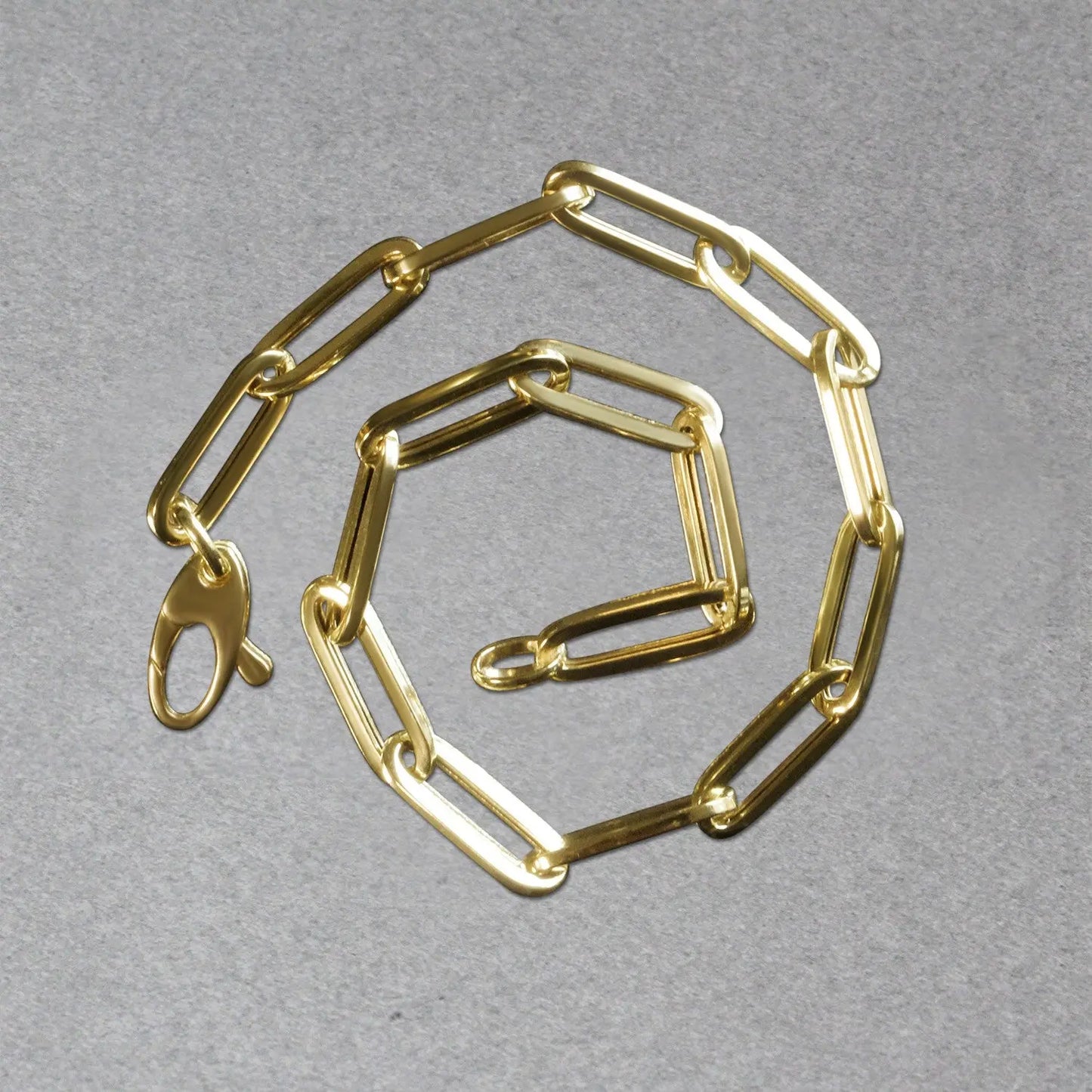 14K Yellow Gold Bold Paperclip Chain Bracelet (4.20 mm) RCJ Bracelets CELESTIA LUXE JEWELLERS