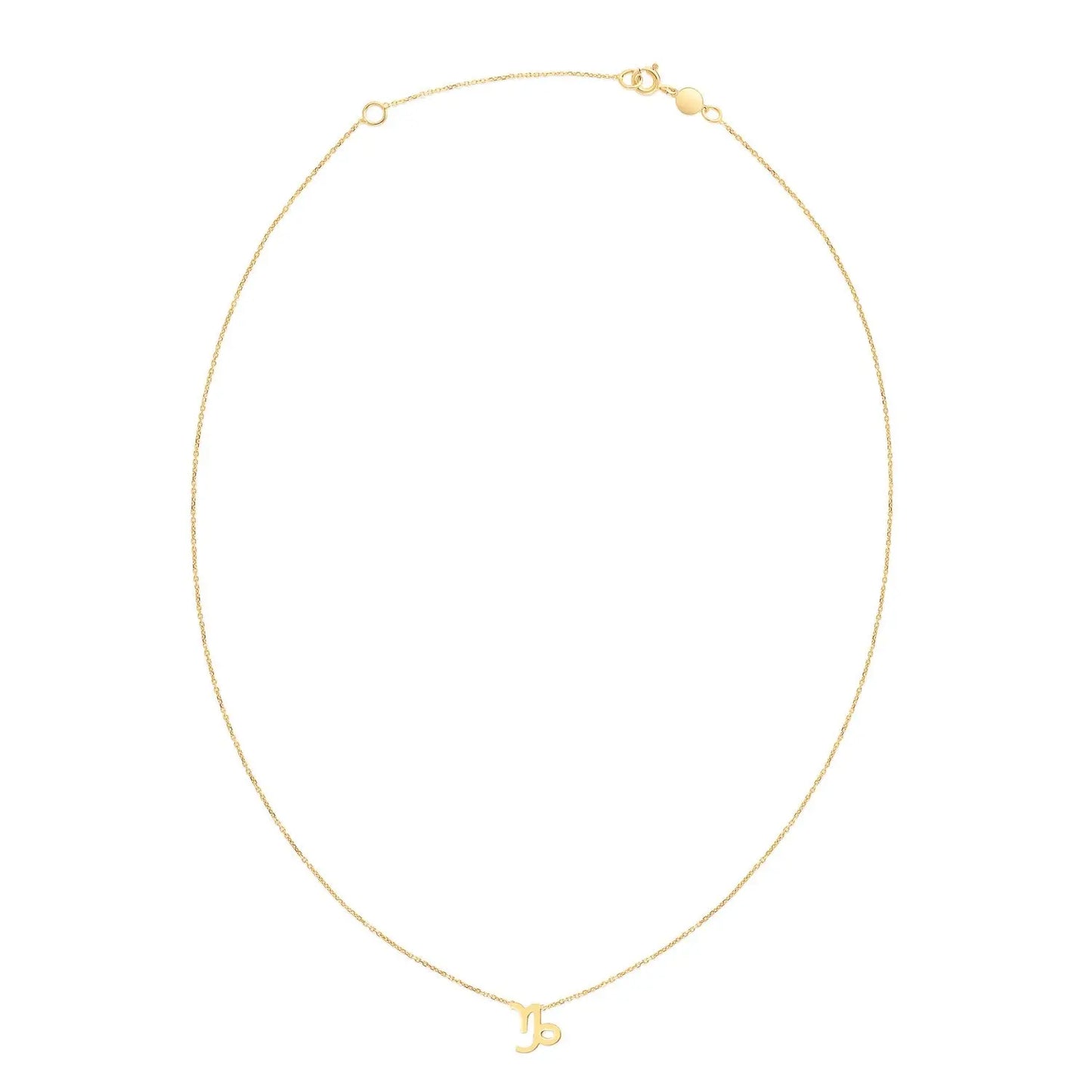 14K Yellow Gold Capricorn Necklace RCJ Necklaces CELESTIA LUXE JEWELLERS