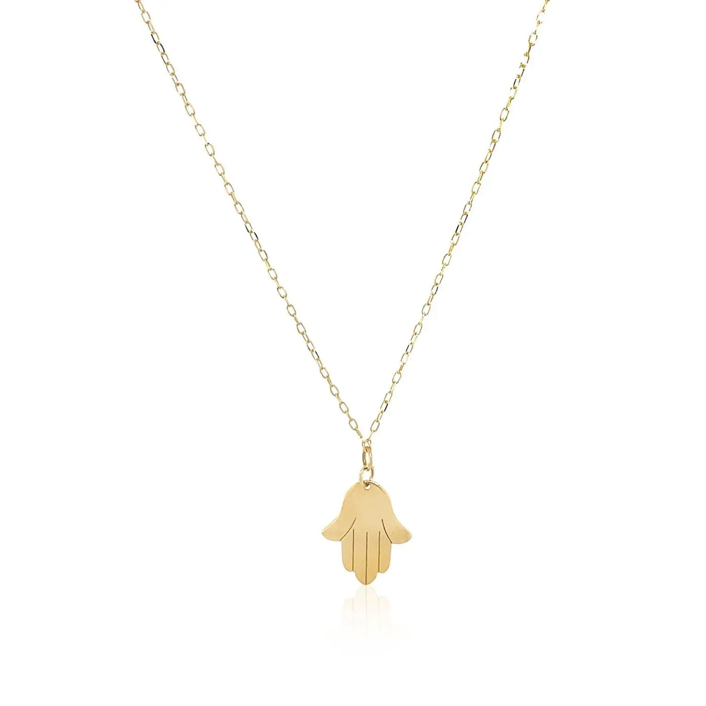 14K Yellow Gold Hand of Hamsa Necklace RCJ Necklaces CELESTIA LUXE JEWELLERS